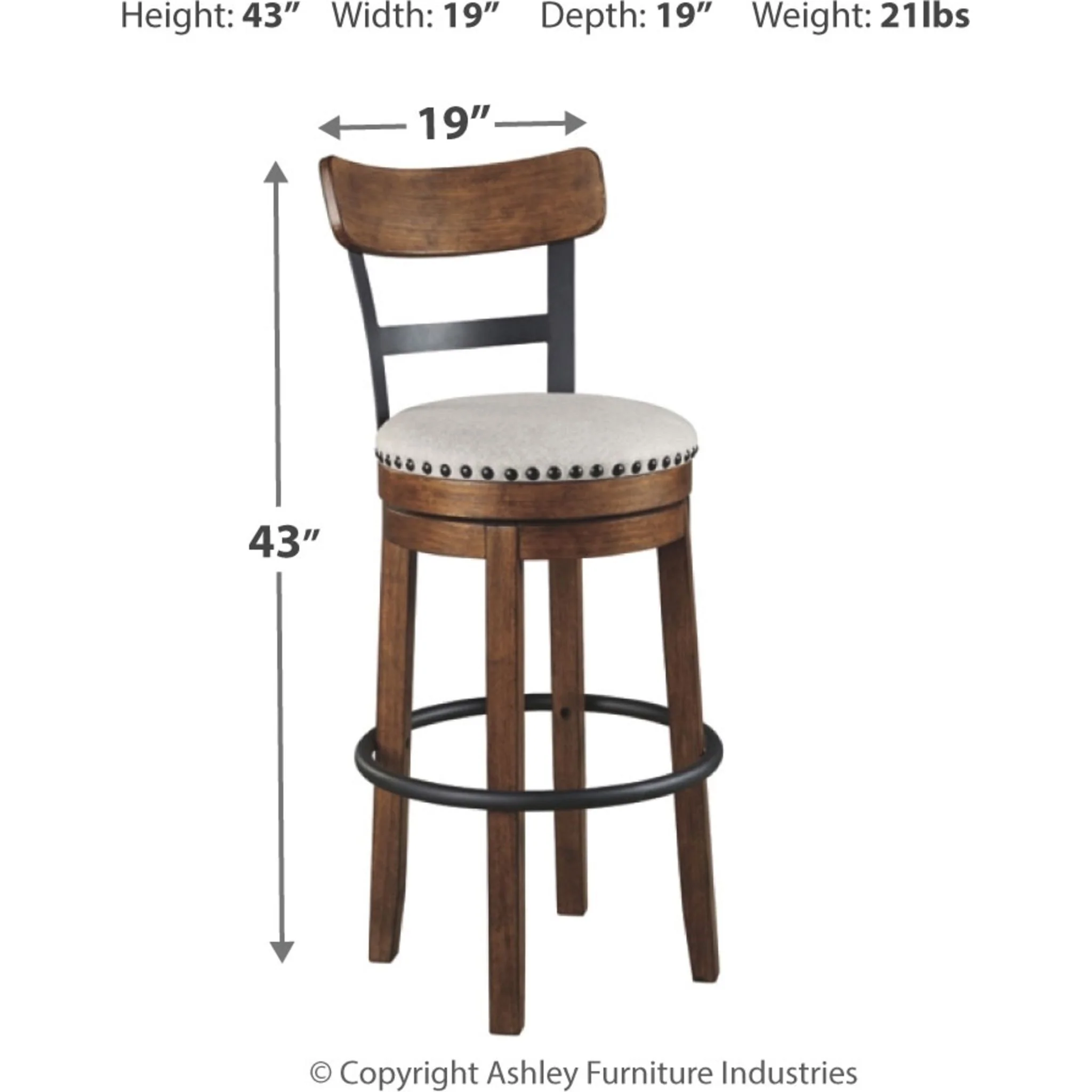 Valebeck Bar Height Stool - Image 4