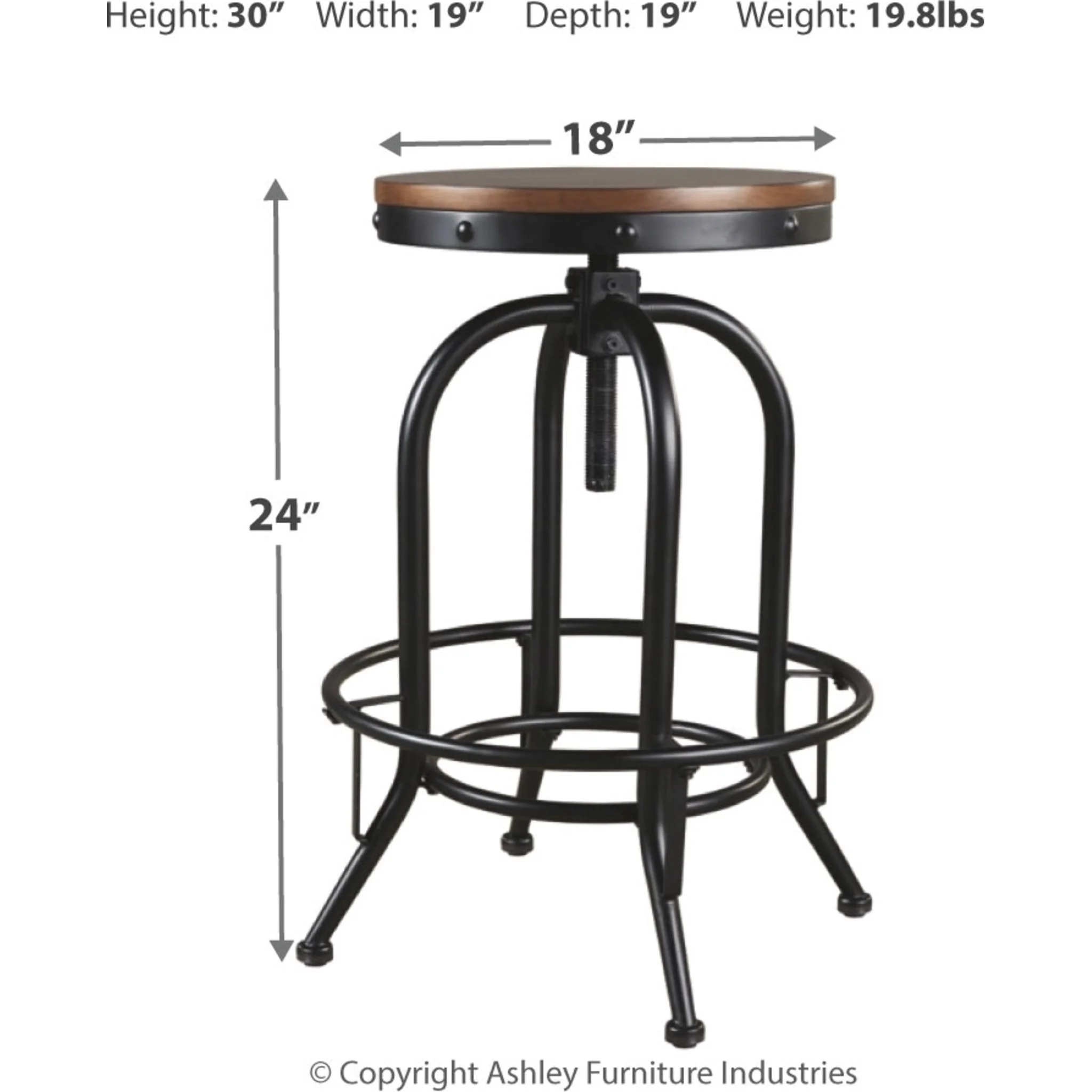 Valebeck Adjustable Height Stool - Image 4