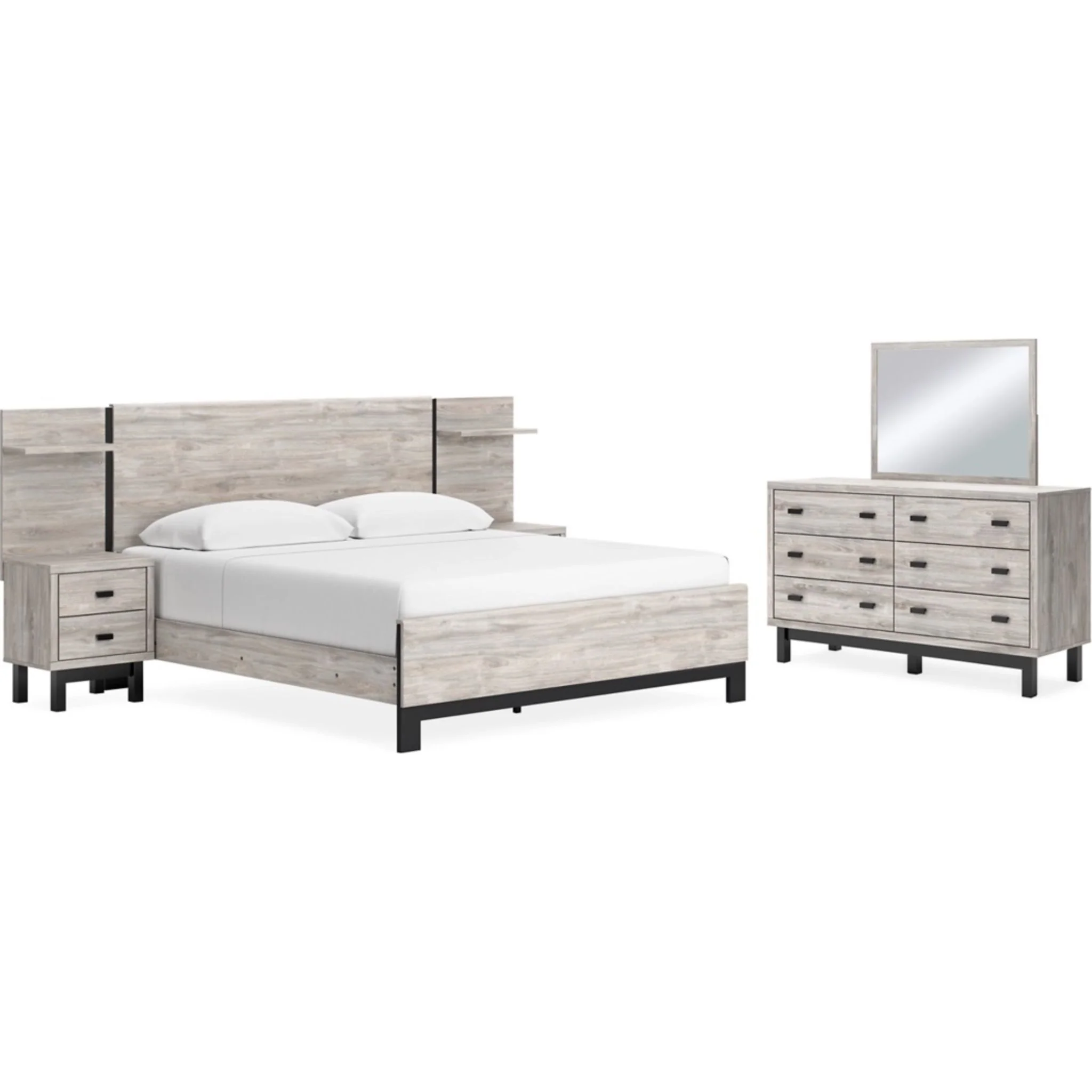 Vessalli 7 Piece Panel Bedroom - Image 21