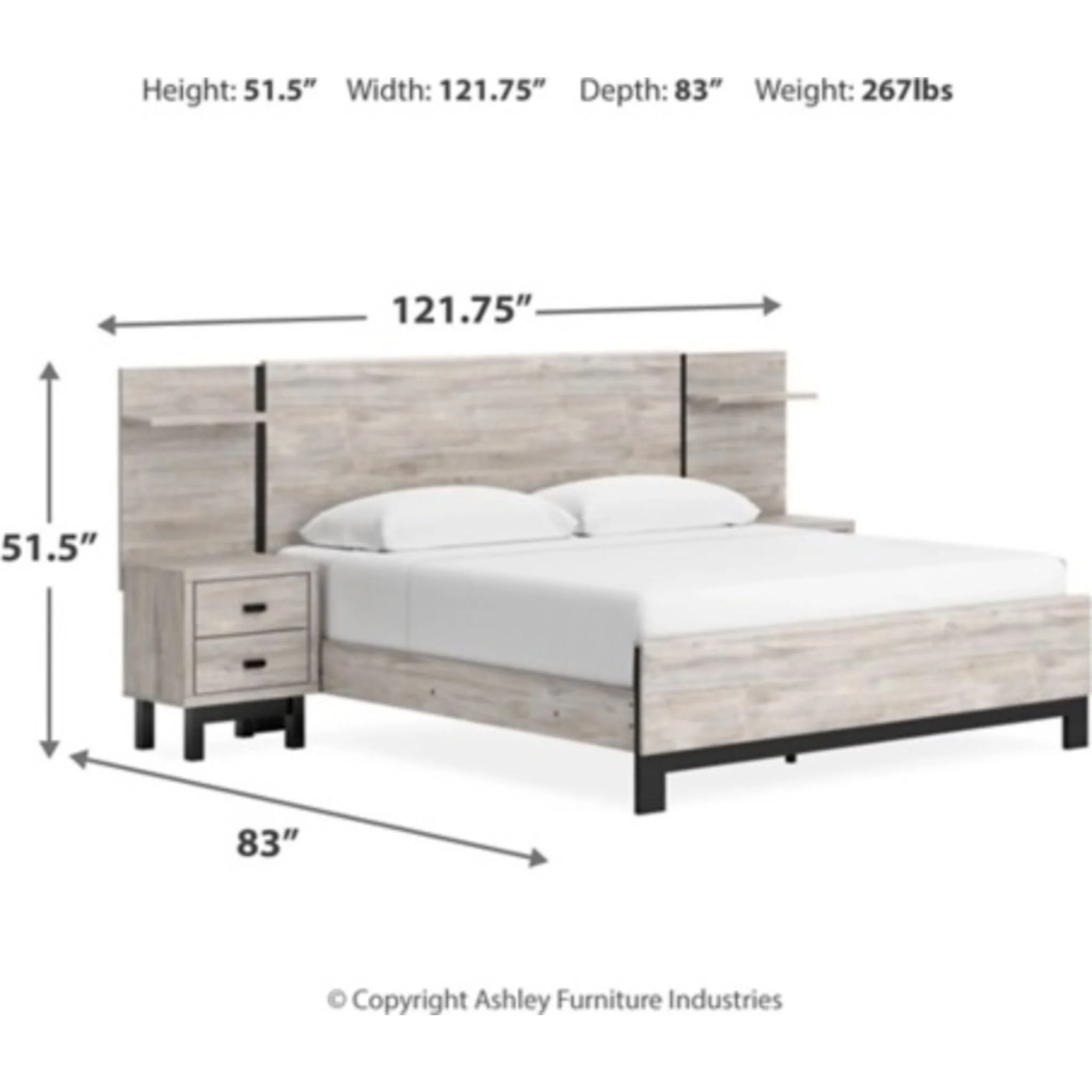 Vessalli 7 Piece Panel Bedroom - Image 32