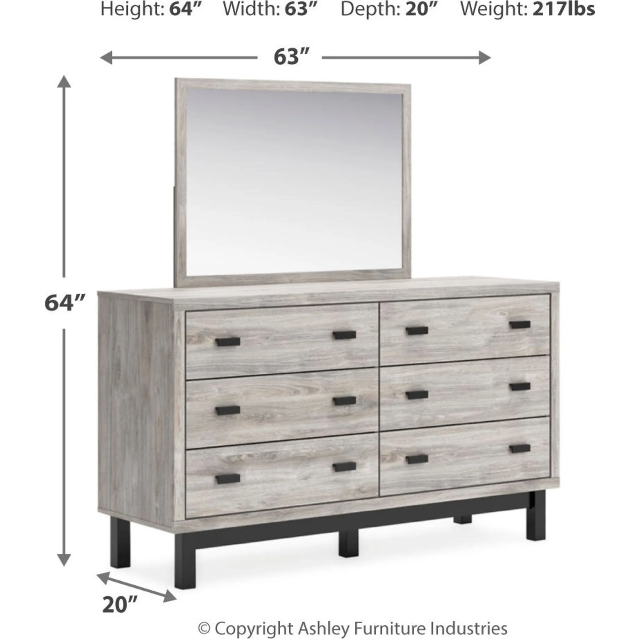 Vessalli Dresser and Mirror - Image 11