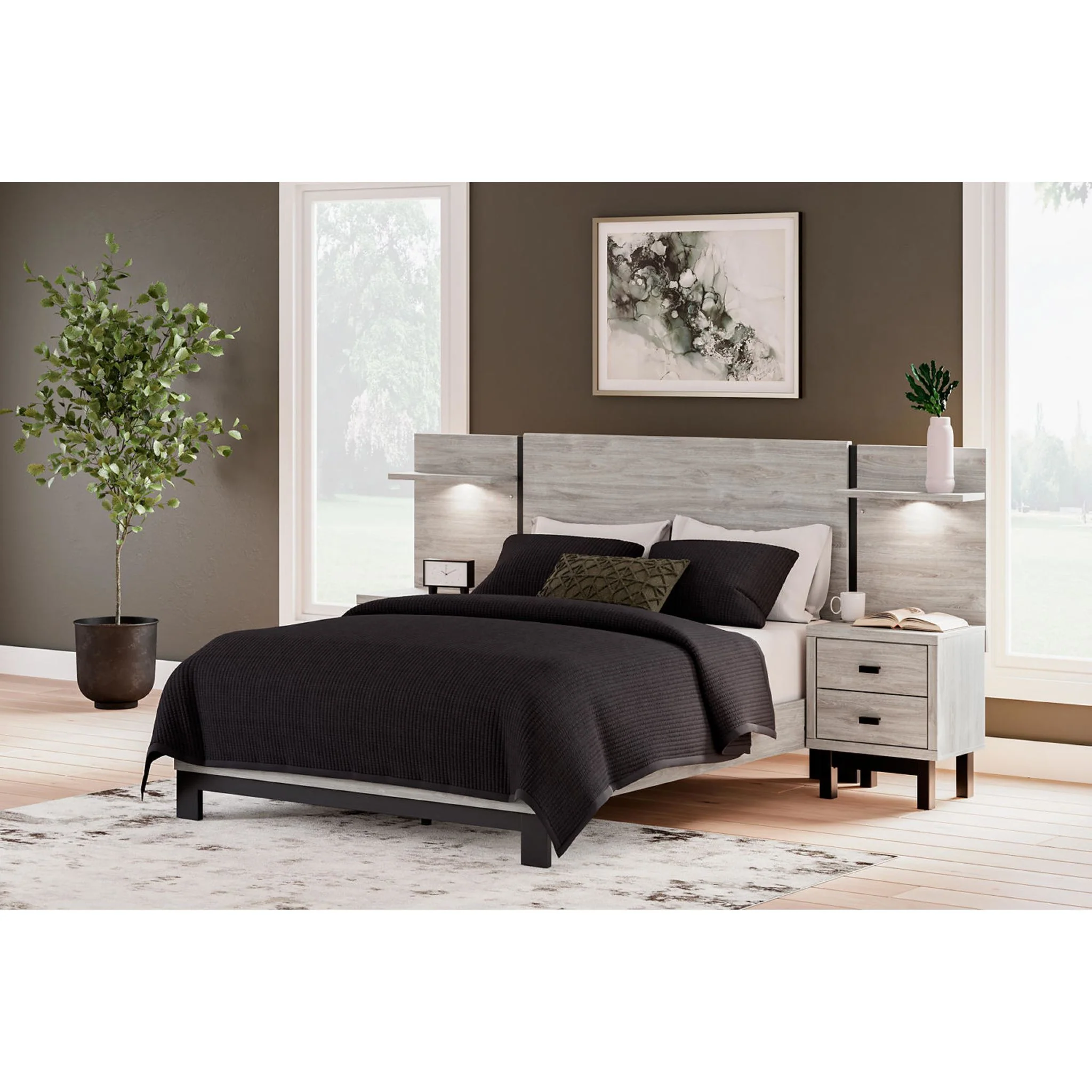Vessalli Panel Bed with Nightstands - Image 14