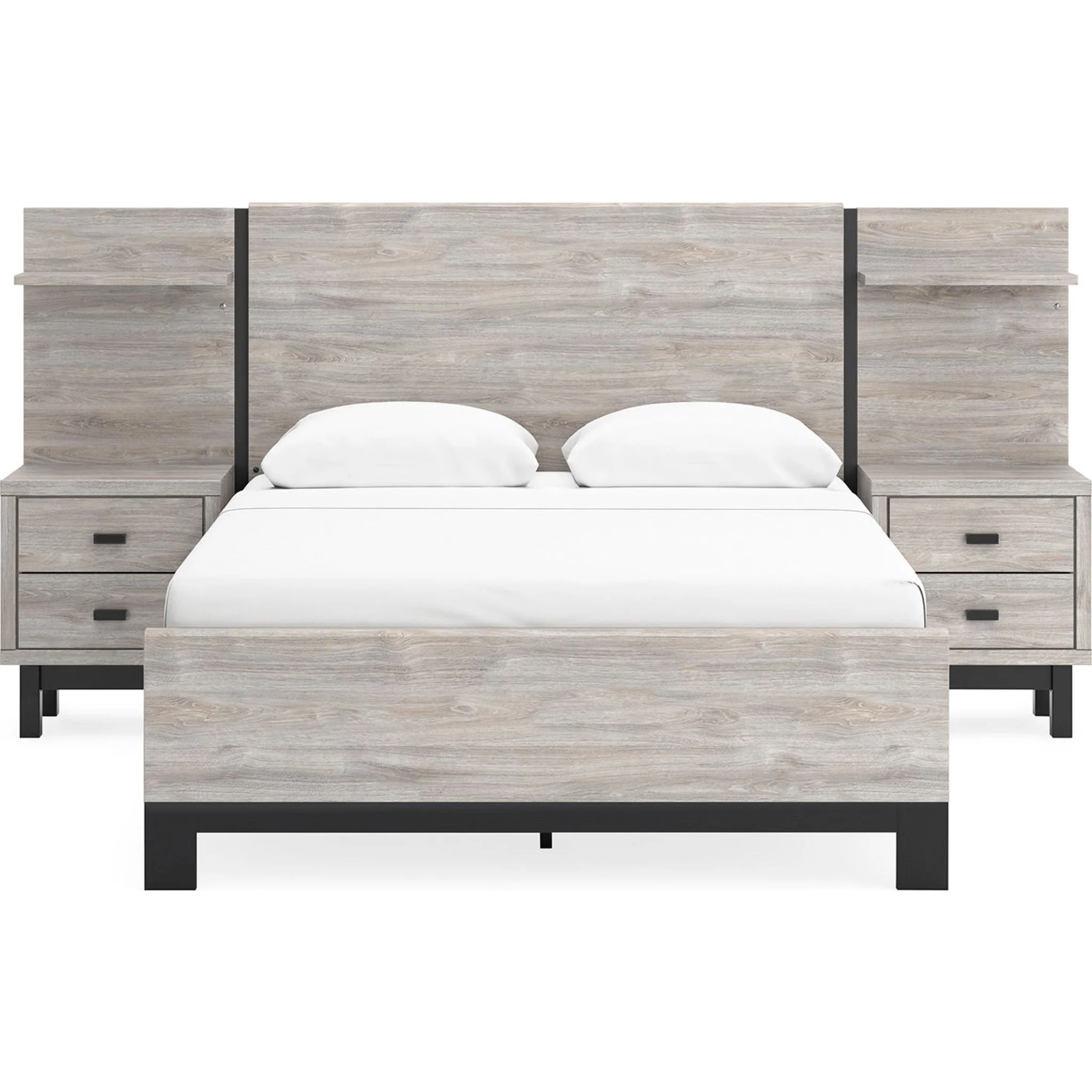 Vessalli Panel Bed with Nightstands - Image 2