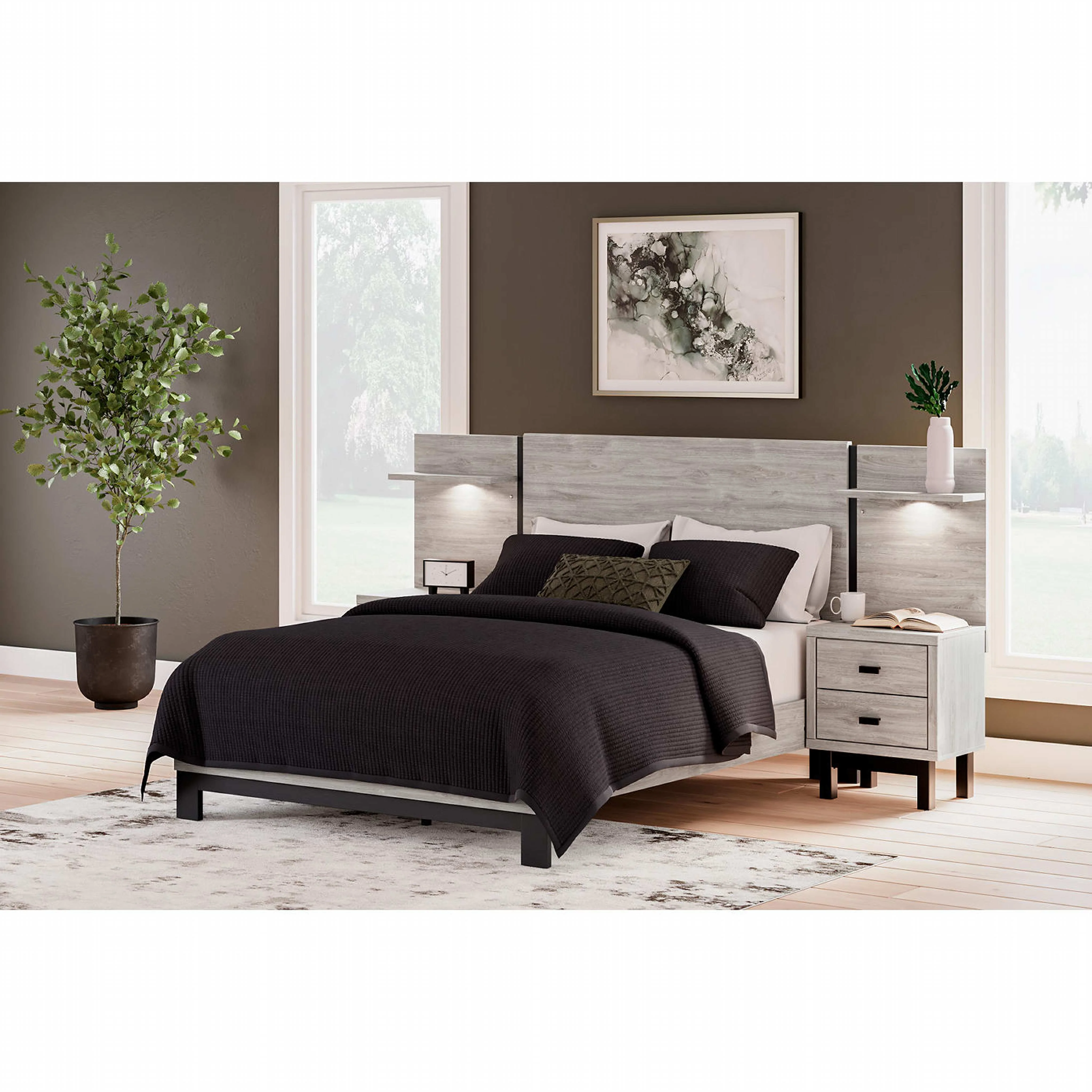 Vessalli Panel Bed with Nightstands - Image 7