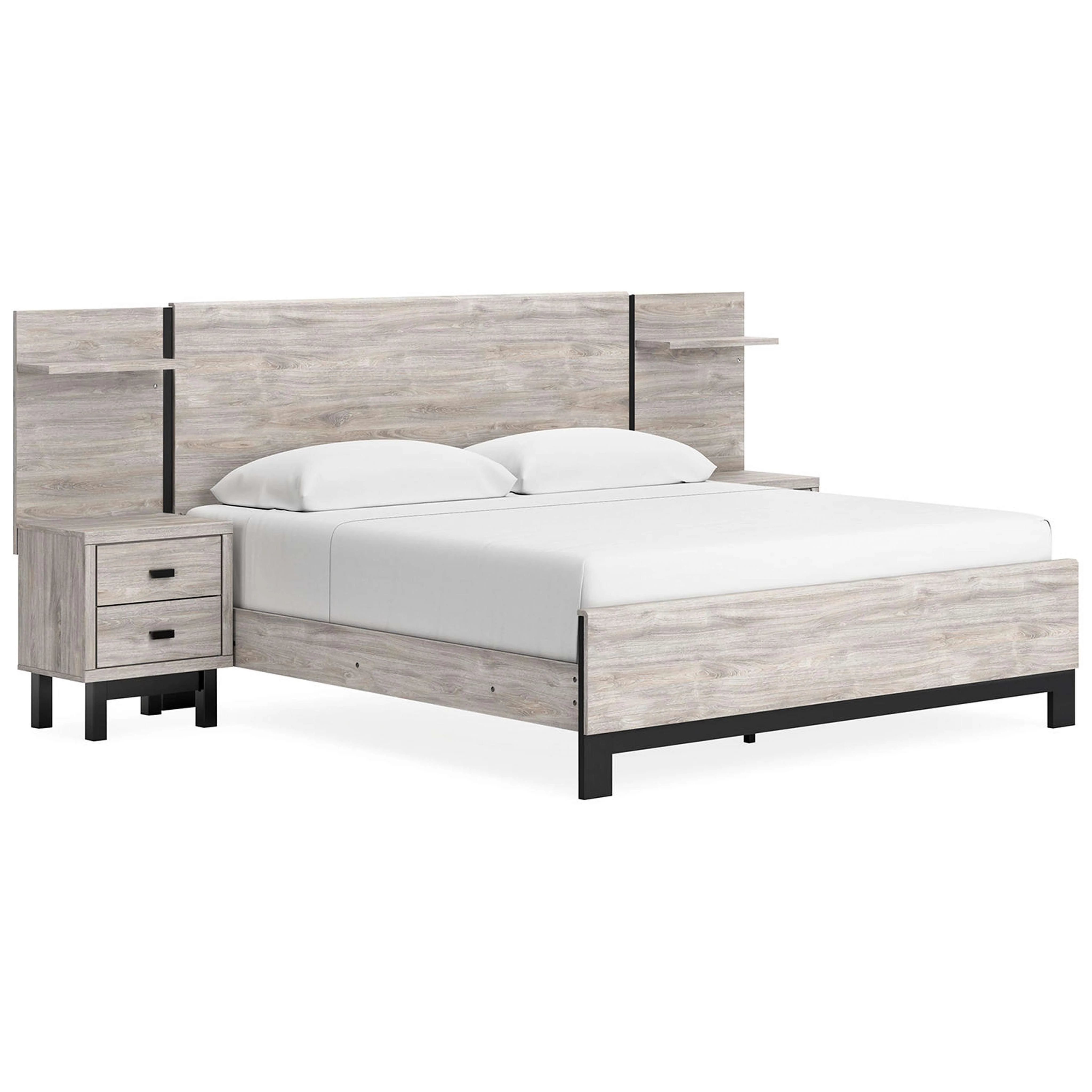 Vessalli Panel Bed with Nightstands - Image 8