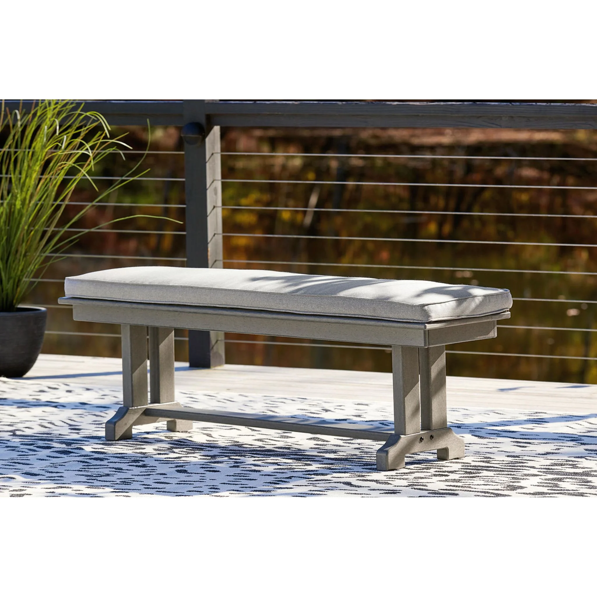 Visola Outdoor Dining Bench with Cushion - Image 2