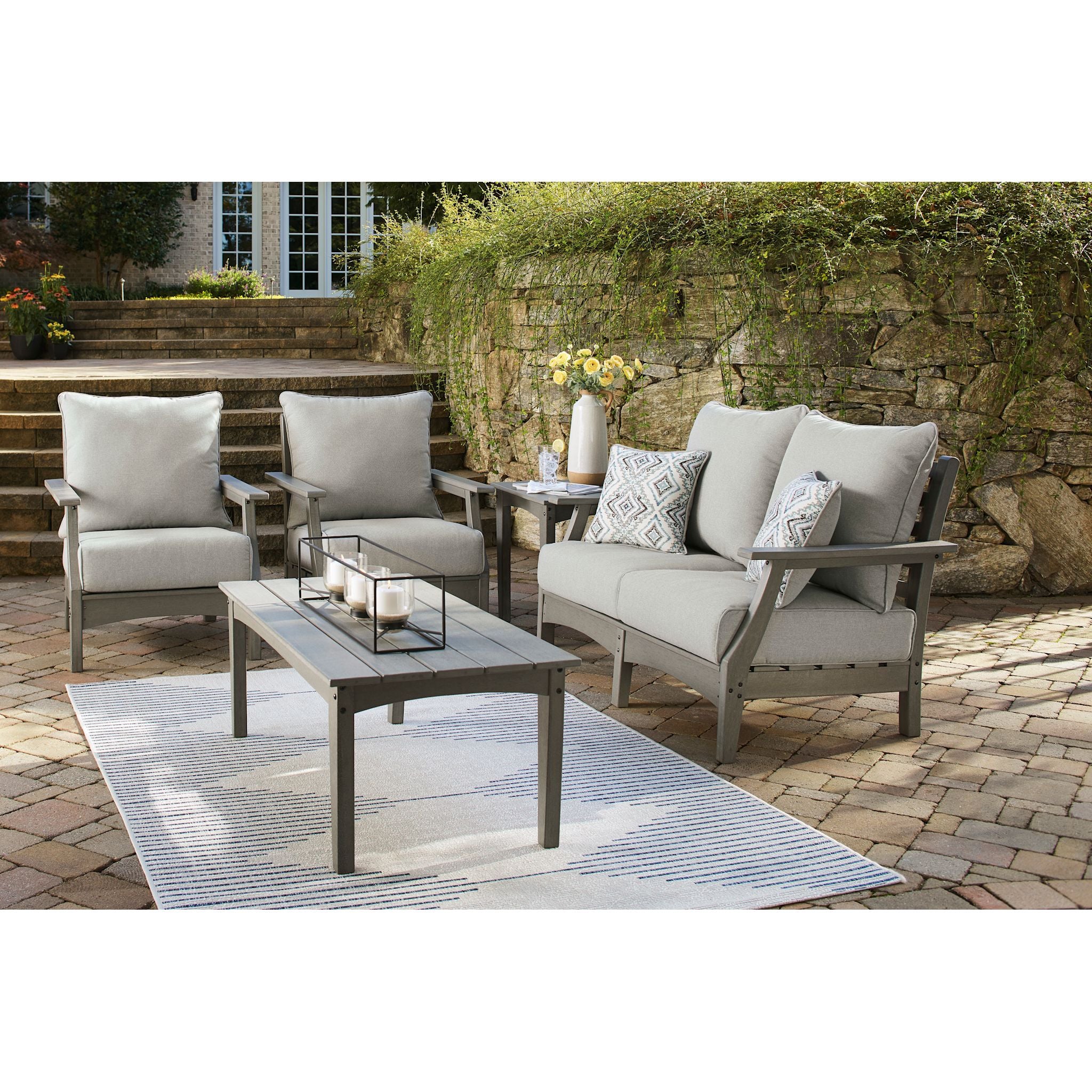 Visola Outdoor Loveseat with Cushion - Image 6