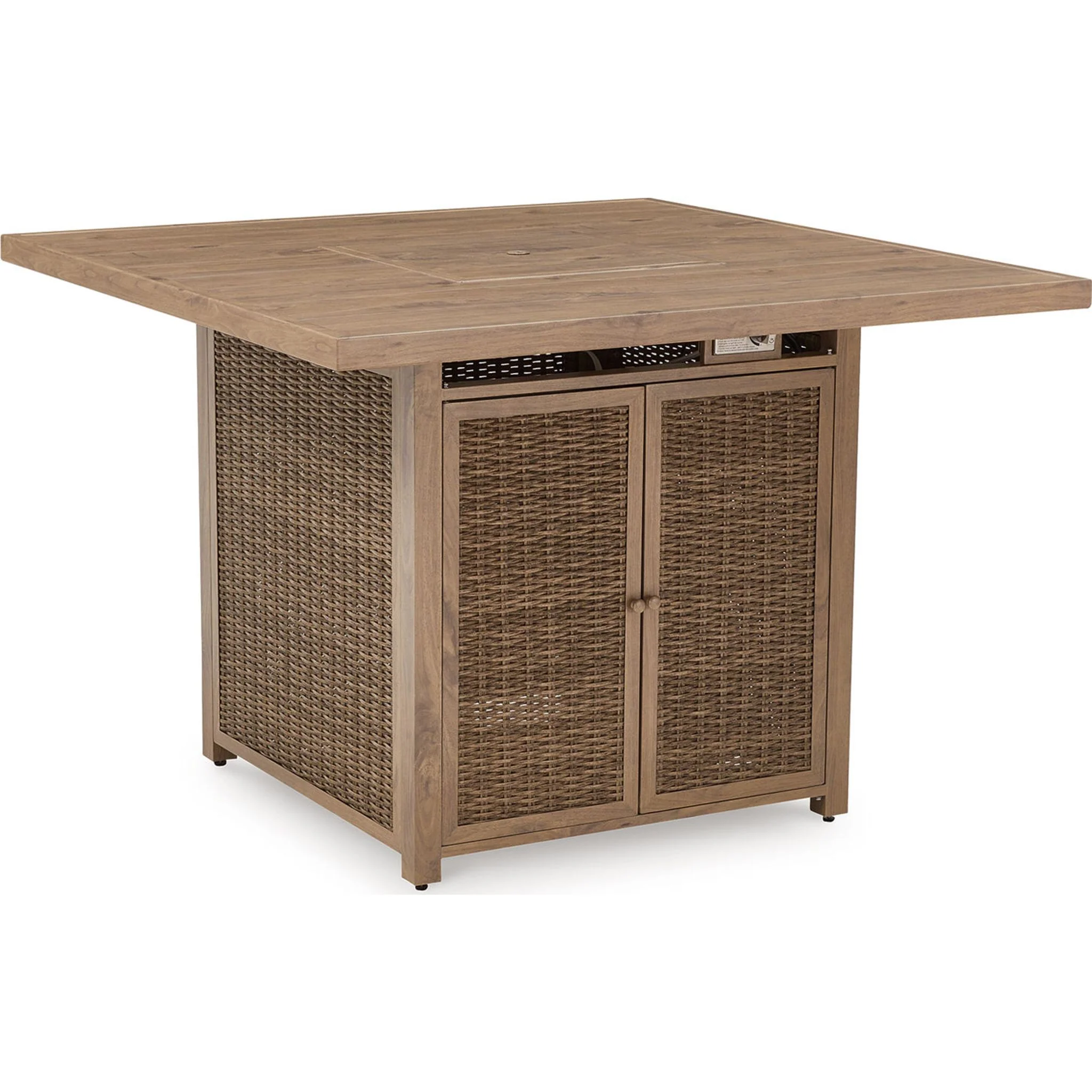 Walton Bridge Outdoor Bar Table with Fire Pit - Image 3