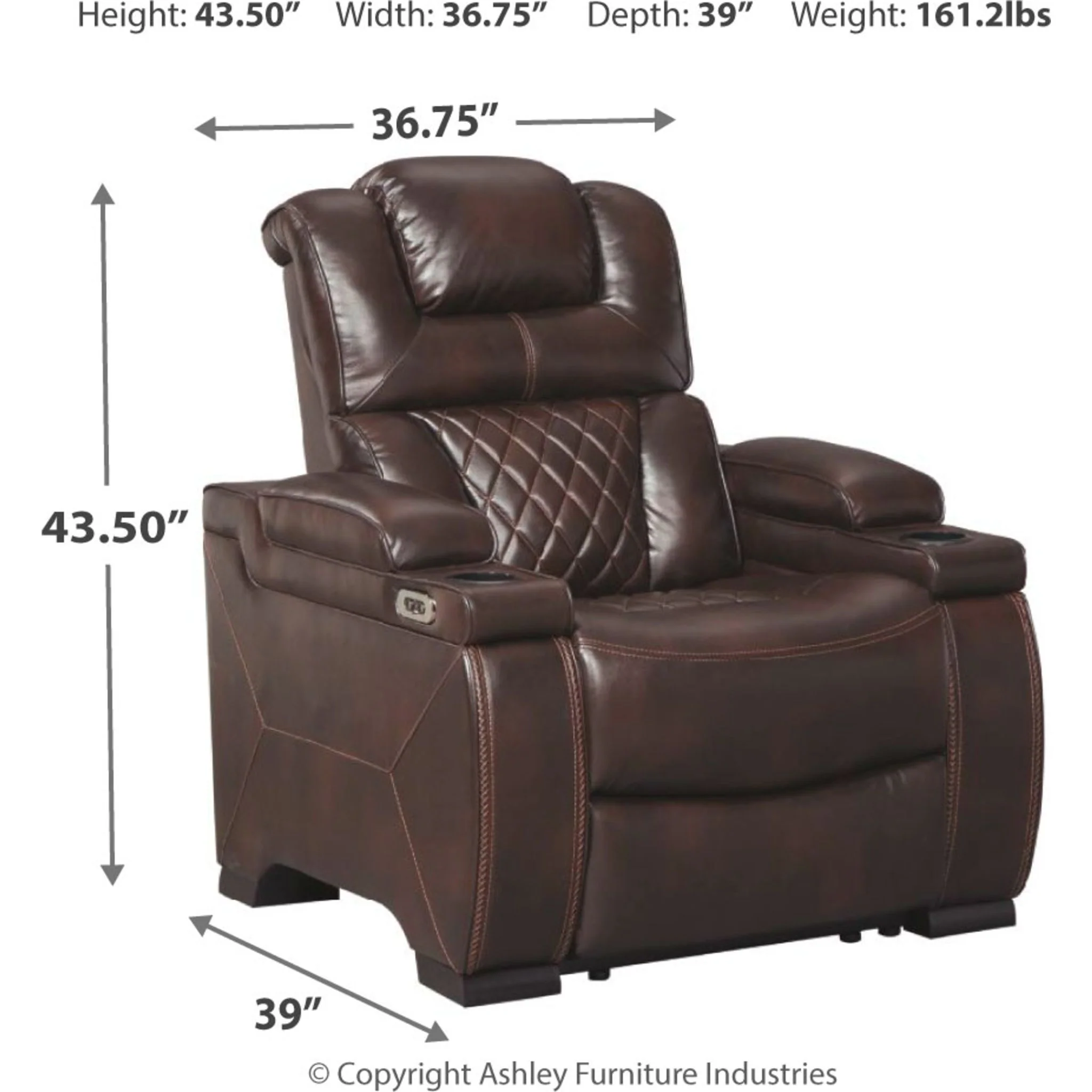 Warnerton Power Recliner with Adjustable Headrest - Image 5