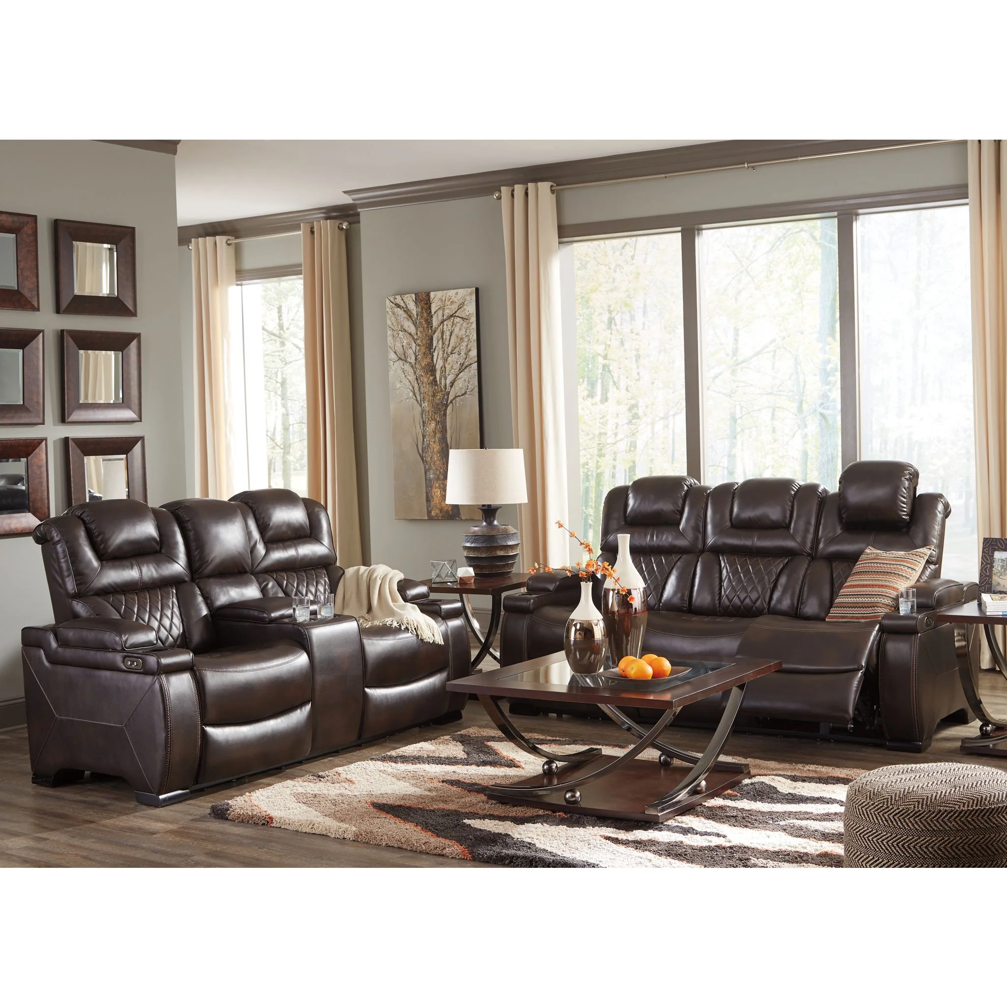 Warnerton Power Reclining Loveseat with Console and Adj Head - Image 5