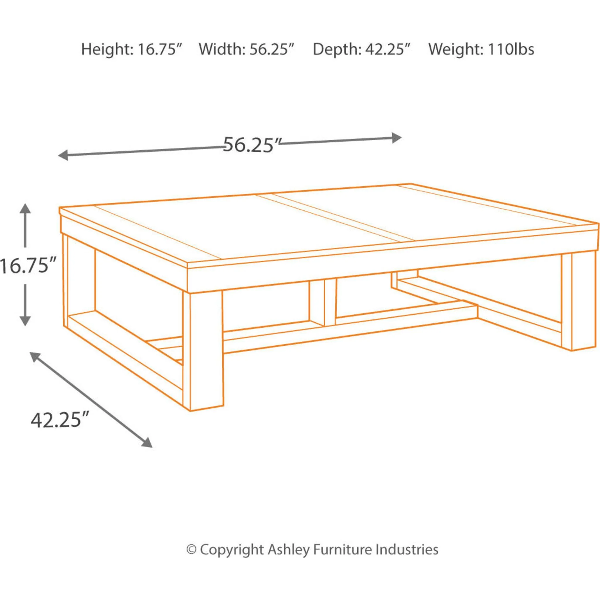 Watson Rectangle Coffee Table - Image 9