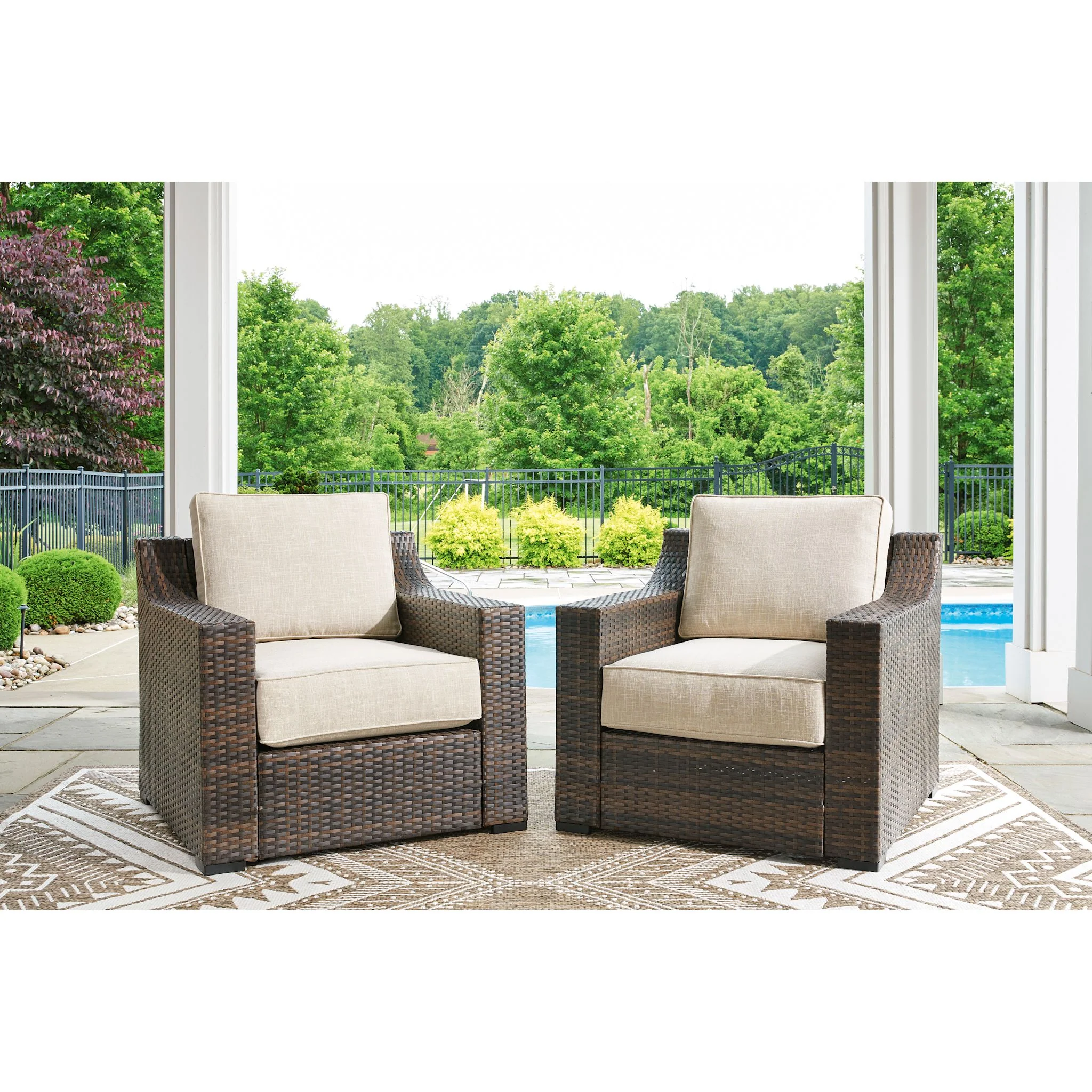 Wellingtons Peak Outdoor Lounge Chair with Cushion - Image 2