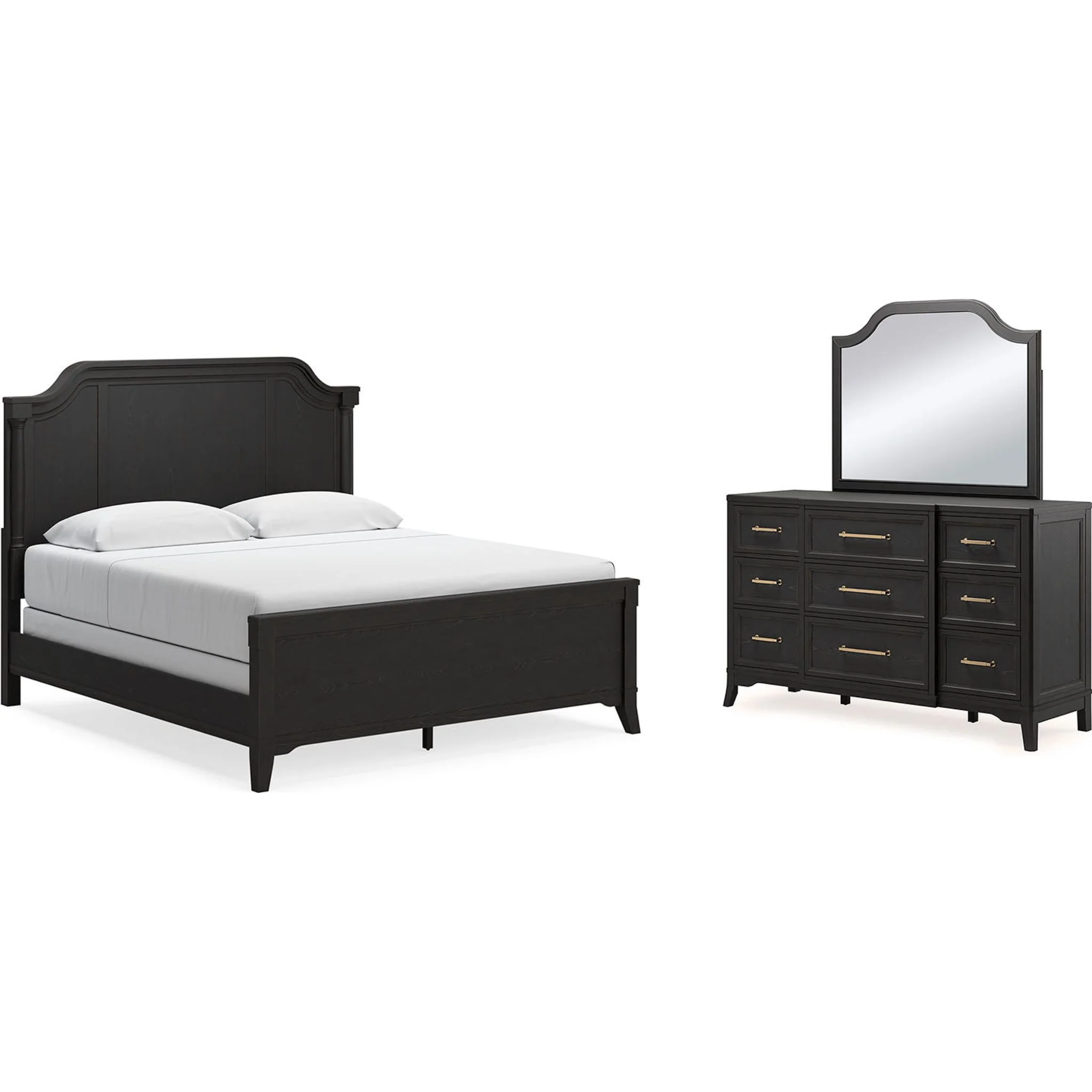 Welltern-Exclusive 5 Piece King Panel Bedroom - Image 26