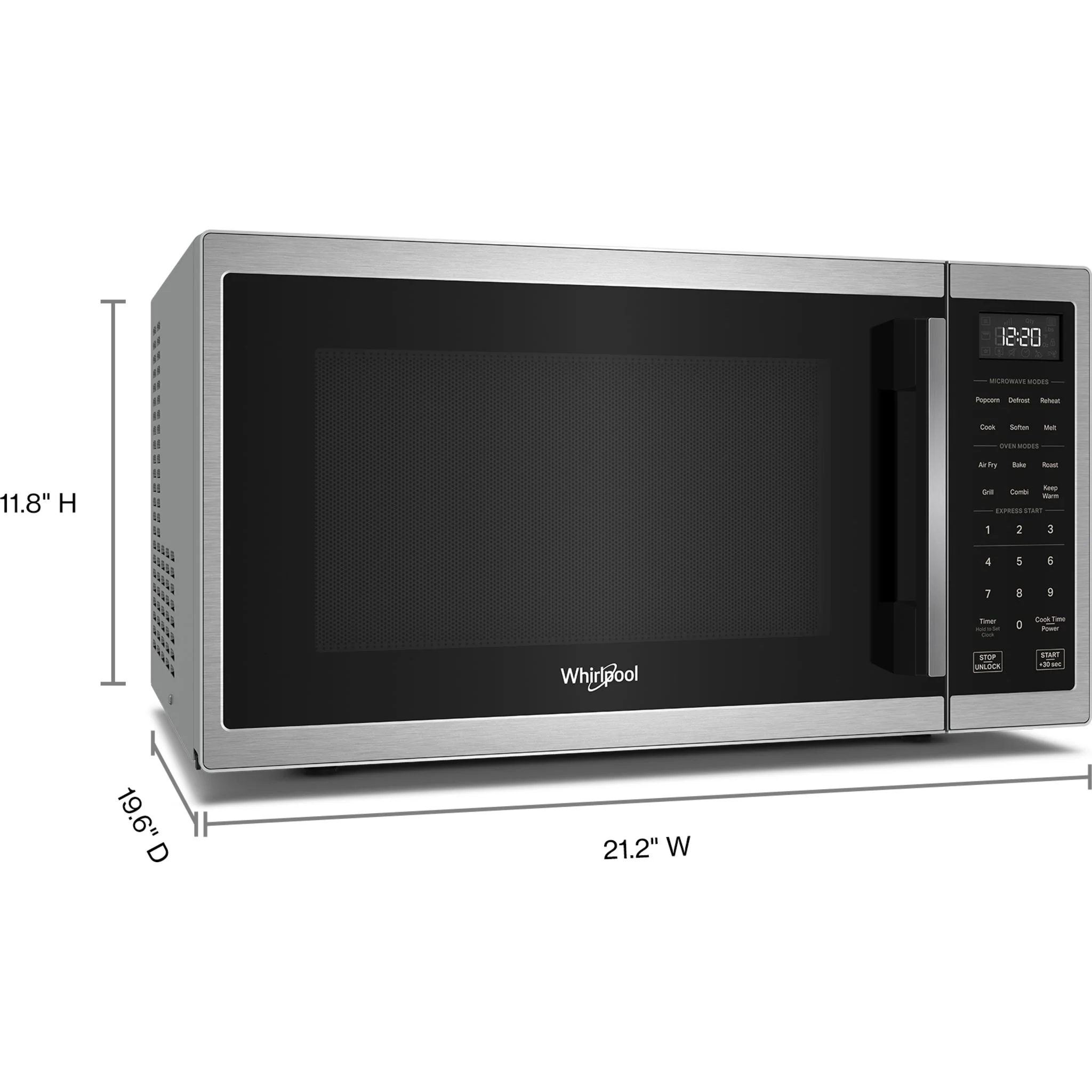 Whirlpool 1.0 cu. ft. Stainless Steel All-In-One Multifunctional Countertop Microwave With Air Fry - 900 watt -Stainless Steel (WMCS5522RS) - Image 14