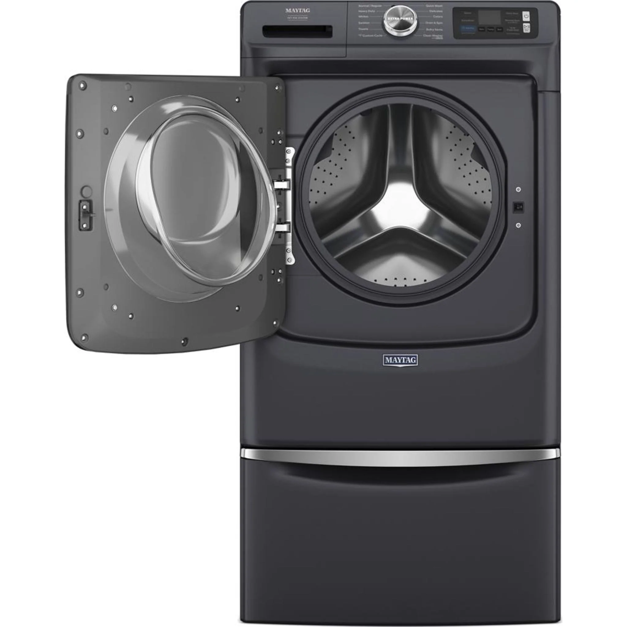 Whirlpool 15.5" (39.4 cm) Pedestal for Front Load Washer and Dryer with Storage -Midnight Steel (XHPC155RF) - Image 17
