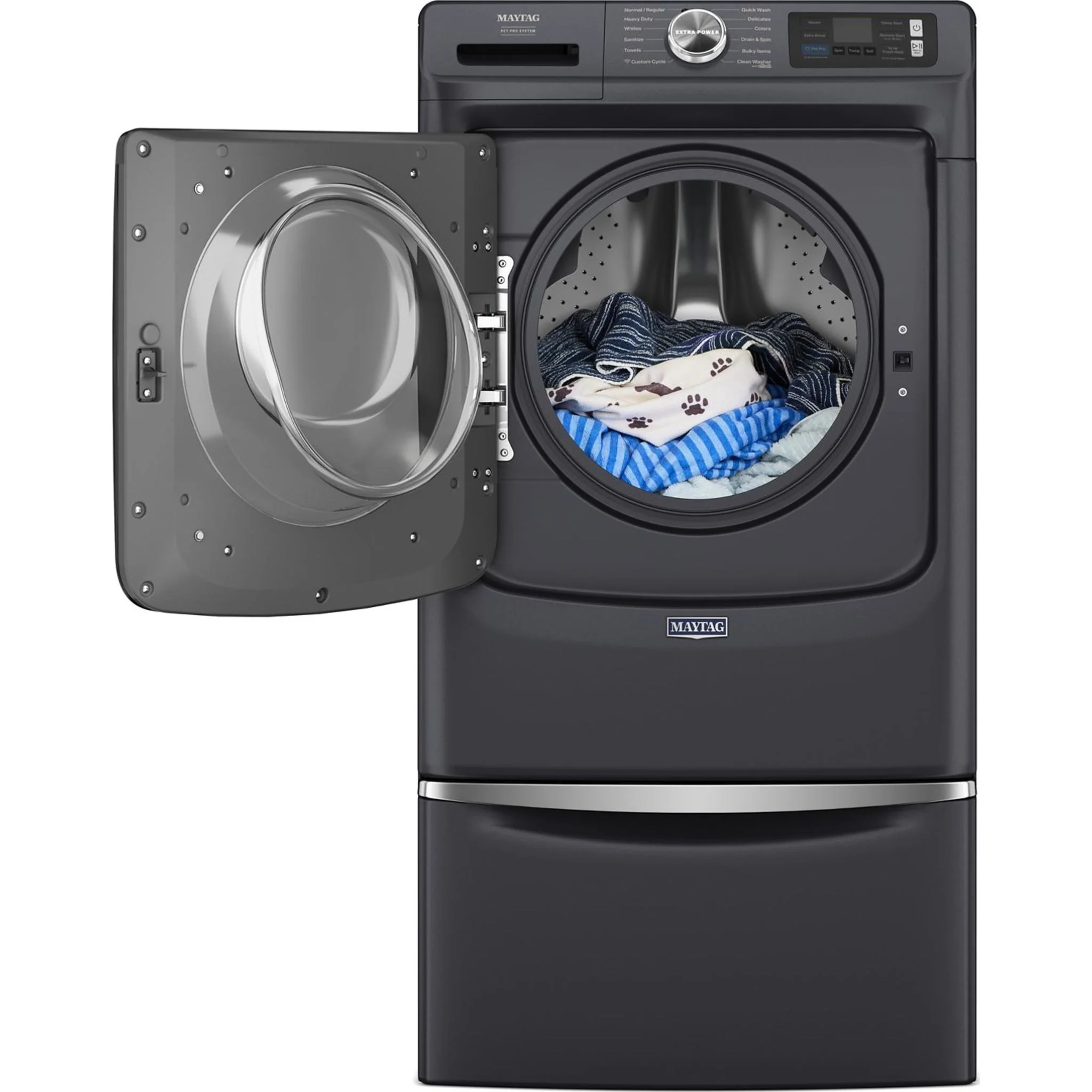 Whirlpool 15.5" (39.4 cm) Pedestal for Front Load Washer and Dryer with Storage -Midnight Steel (XHPC155RF) - Image 37