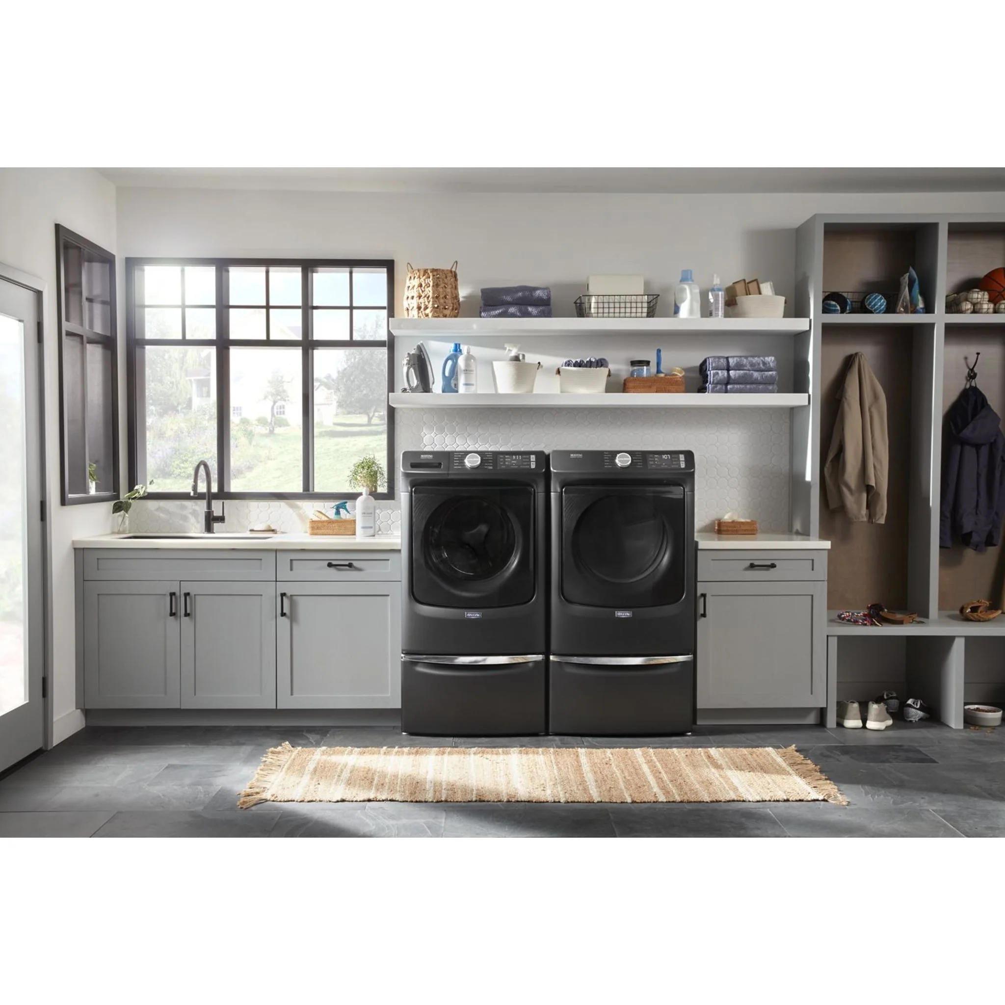 Whirlpool 15.5" Pedestal for Front Load Washer and Dryer with Storage -Volcano Black (XHPC155MBK) - Image 10