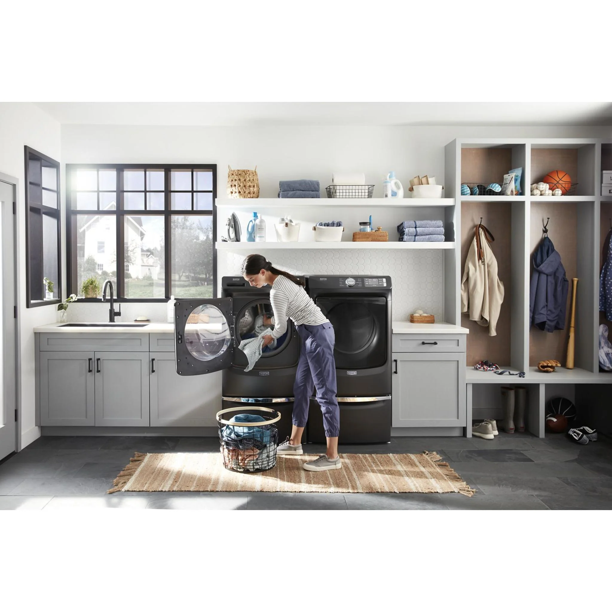 Whirlpool 15.5" Pedestal for Front Load Washer and Dryer with Storage -Volcano Black (XHPC155MBK) - Image 24