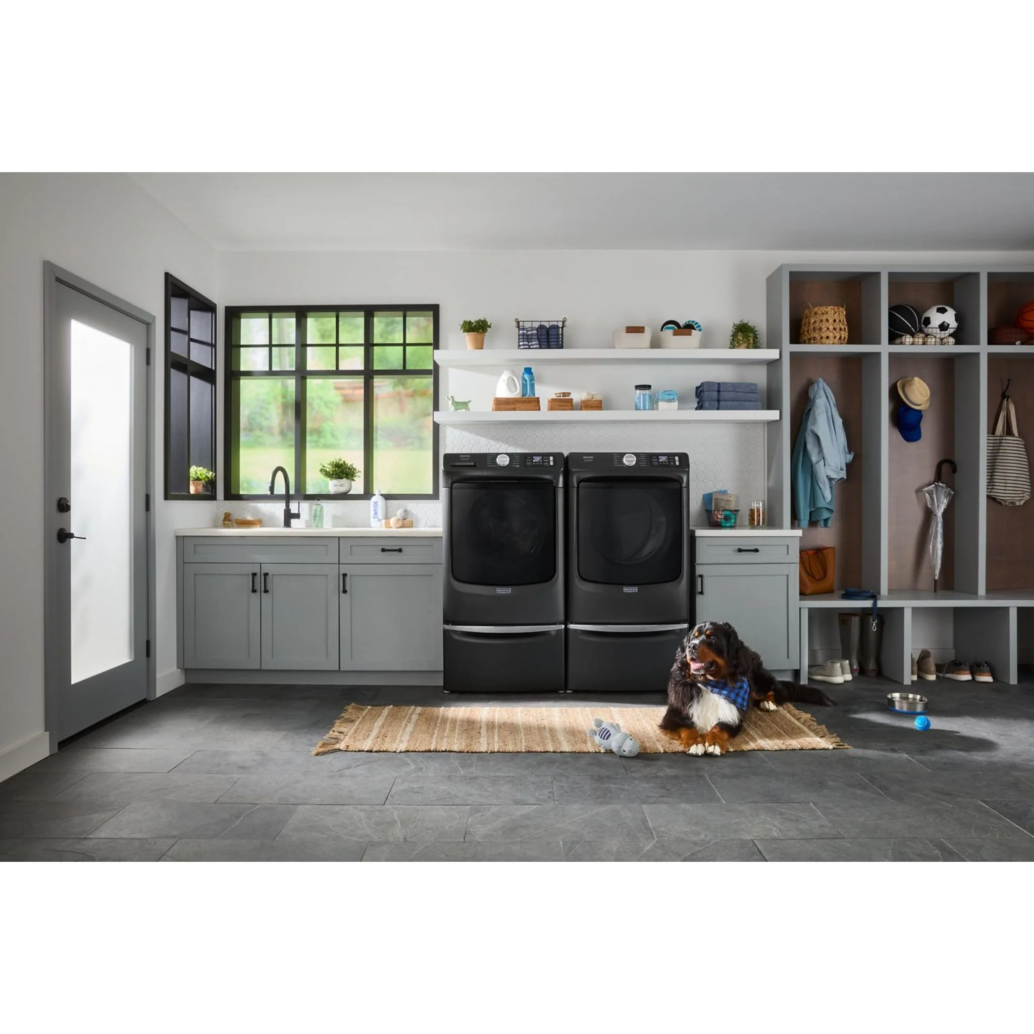 Whirlpool 15.5" Pedestal for Front Load Washer and Dryer with Storage -Volcano Black (XHPC155MBK) - Image 36