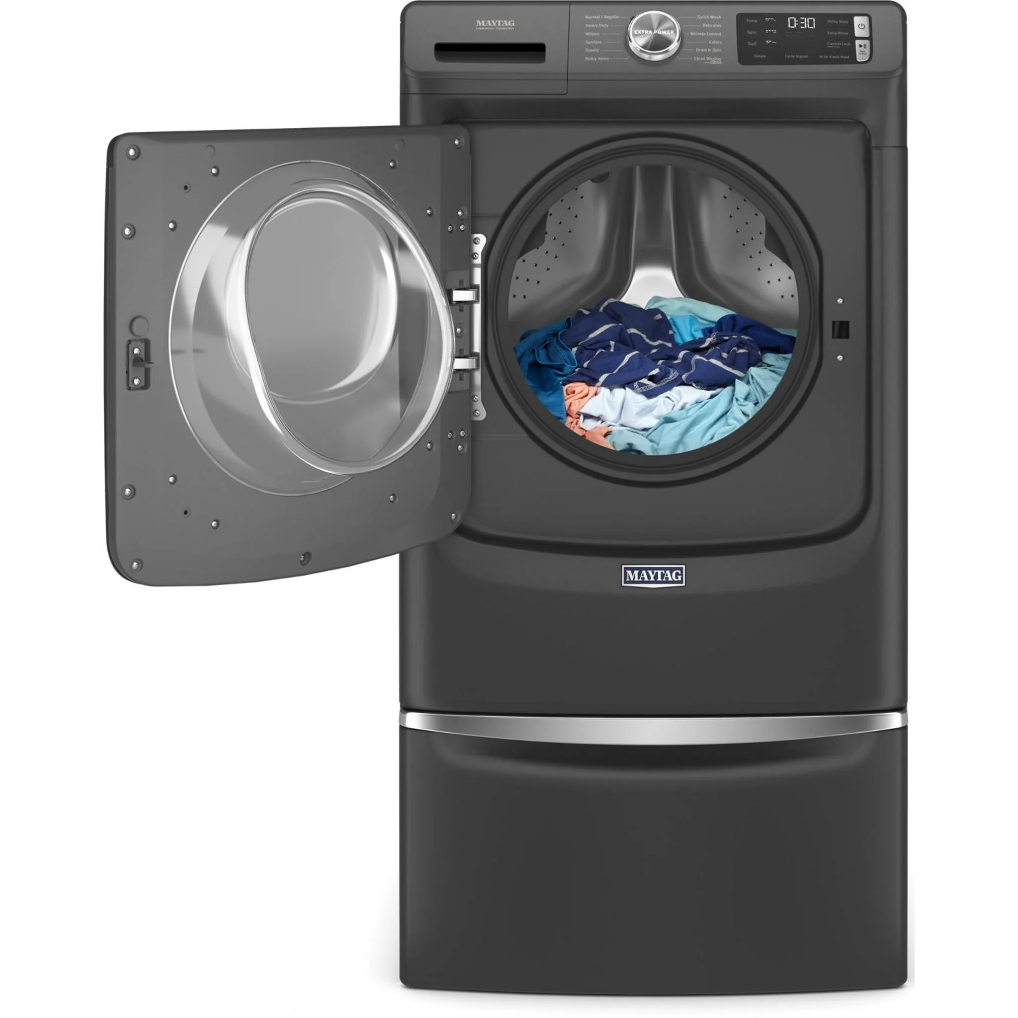Whirlpool 15.5" Pedestal for Front Load Washer and Dryer with Storage -Volcano Black (XHPC155MBK) - Image 46