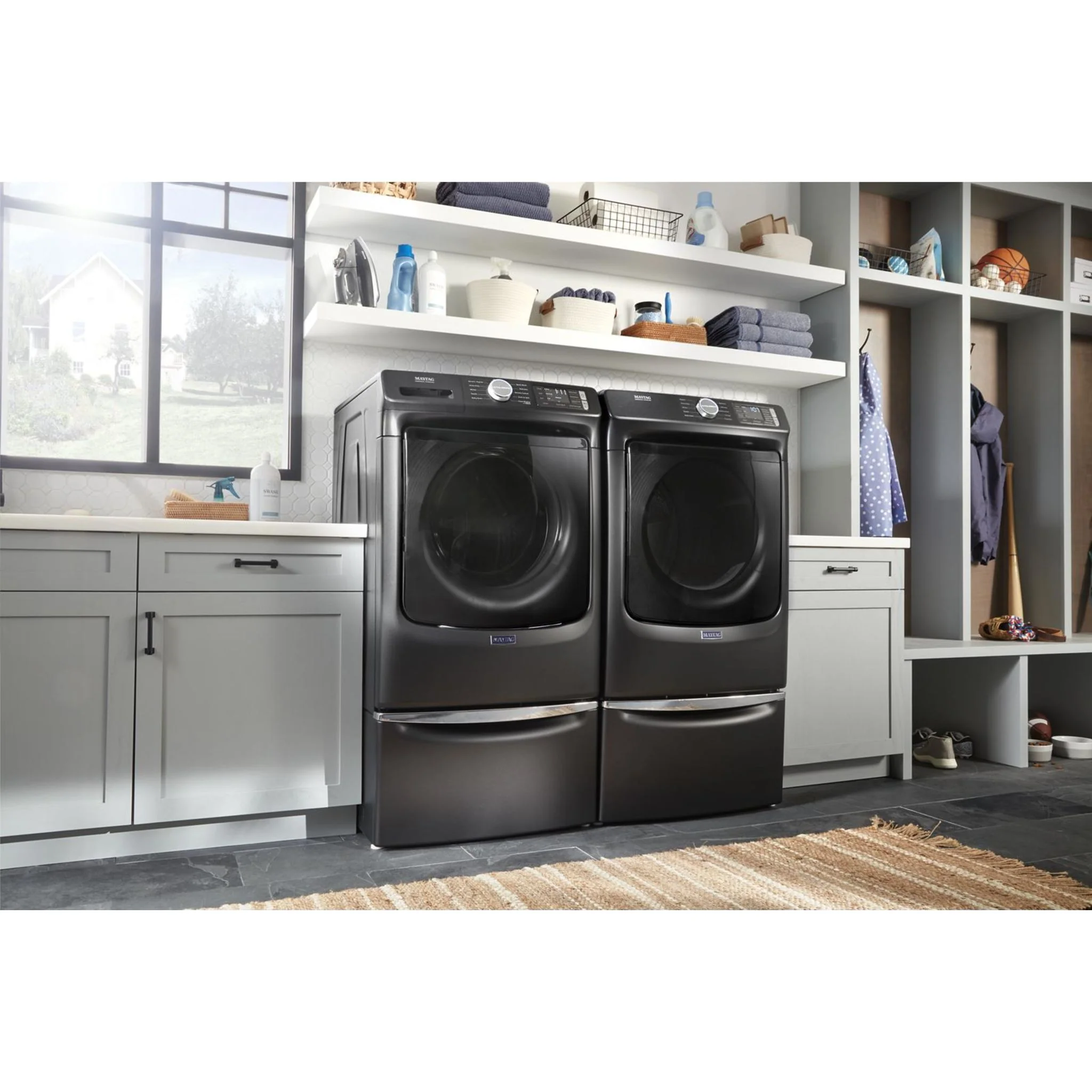 Whirlpool 15.5" Pedestal for Front Load Washer and Dryer with Storage -Volcano Black (XHPC155MBK) - Image 47