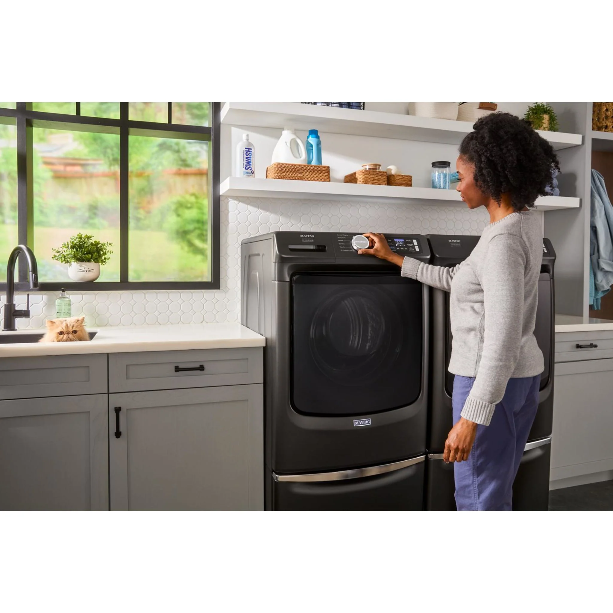 Whirlpool 15.5" Pedestal for Front Load Washer and Dryer with Storage -Volcano Black (XHPC155MBK) - Image 67