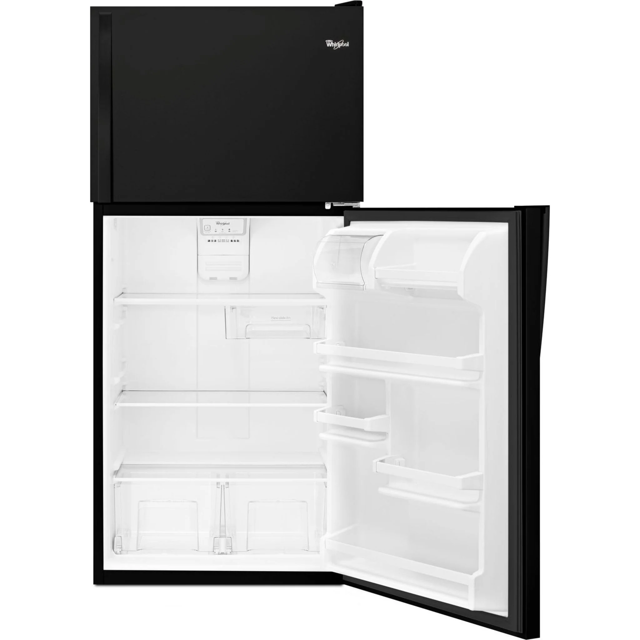 Whirlpool  30" Wide Top-Freezer Refrigerator with Flexi-Slide Bin - Black (WRT318FZDB) - Image 18