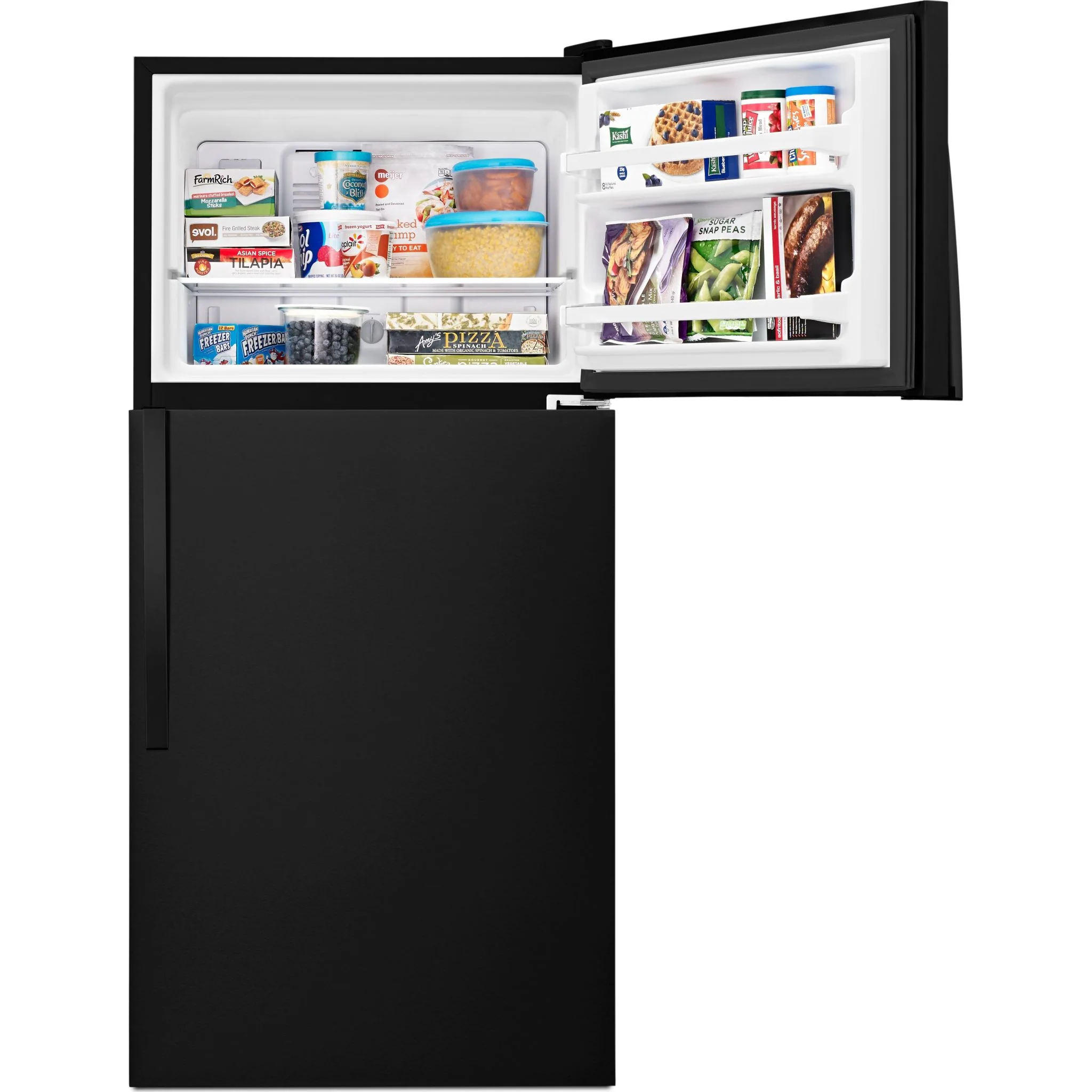 Whirlpool  30" Wide Top-Freezer Refrigerator with Flexi-Slide Bin - Black (WRT318FZDB) - Image 7