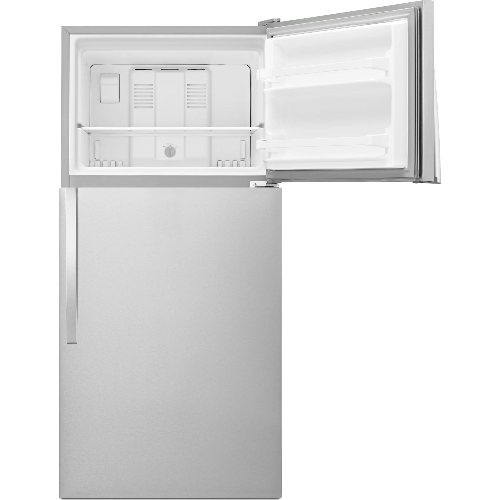 Whirlpool 30" Wide Top-Freezer Refrigerator with Flexi-SlideBin -Monochromatic Stainless Steel (WRT318FZDM) - Image 4