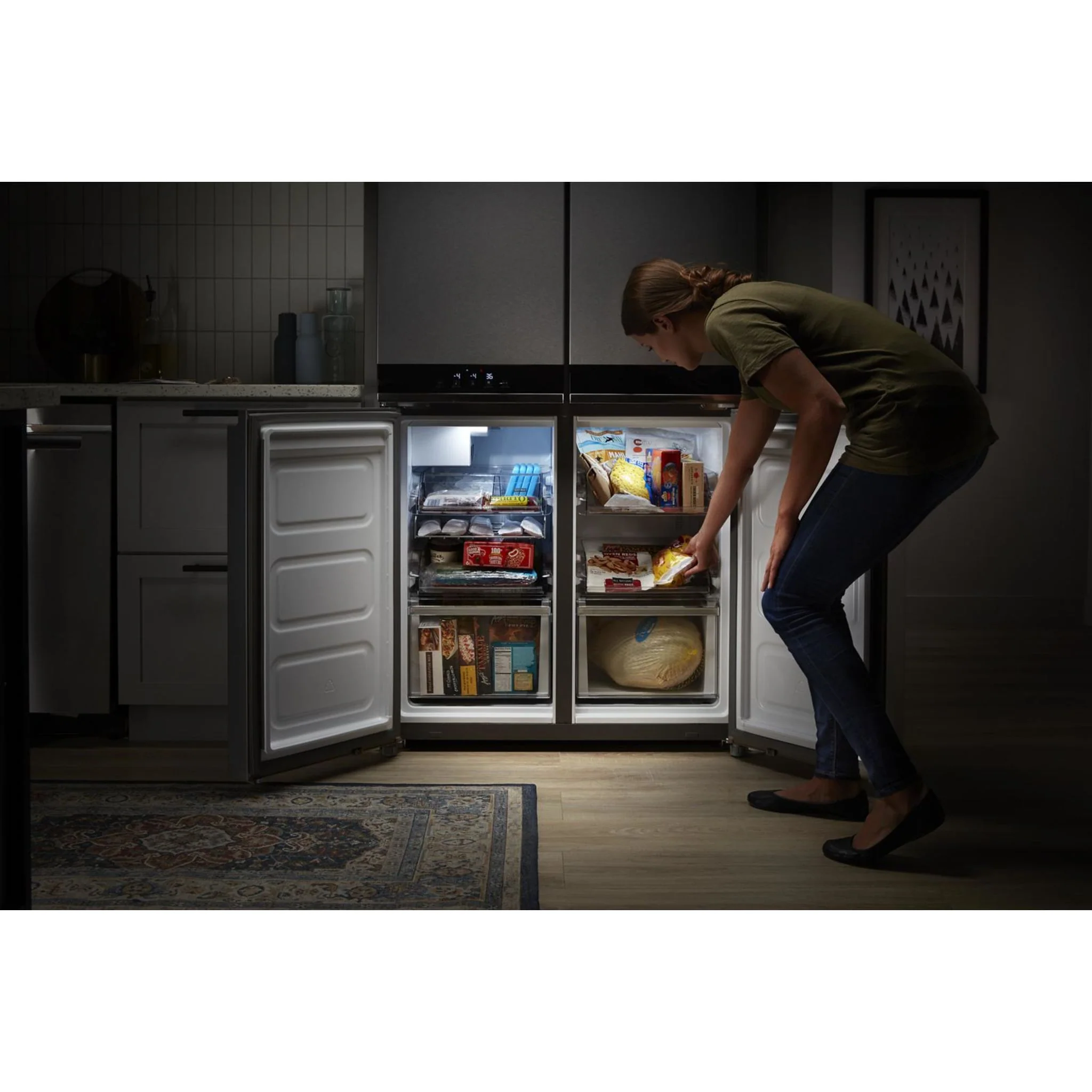 Whirlpool 36-inch Wide Counter Depth 4 Door Refrigerator - 19.4 cu. ft. -Fingerprint-Resistant Stainless Finish (WRQA59CNKZ) - Image 11