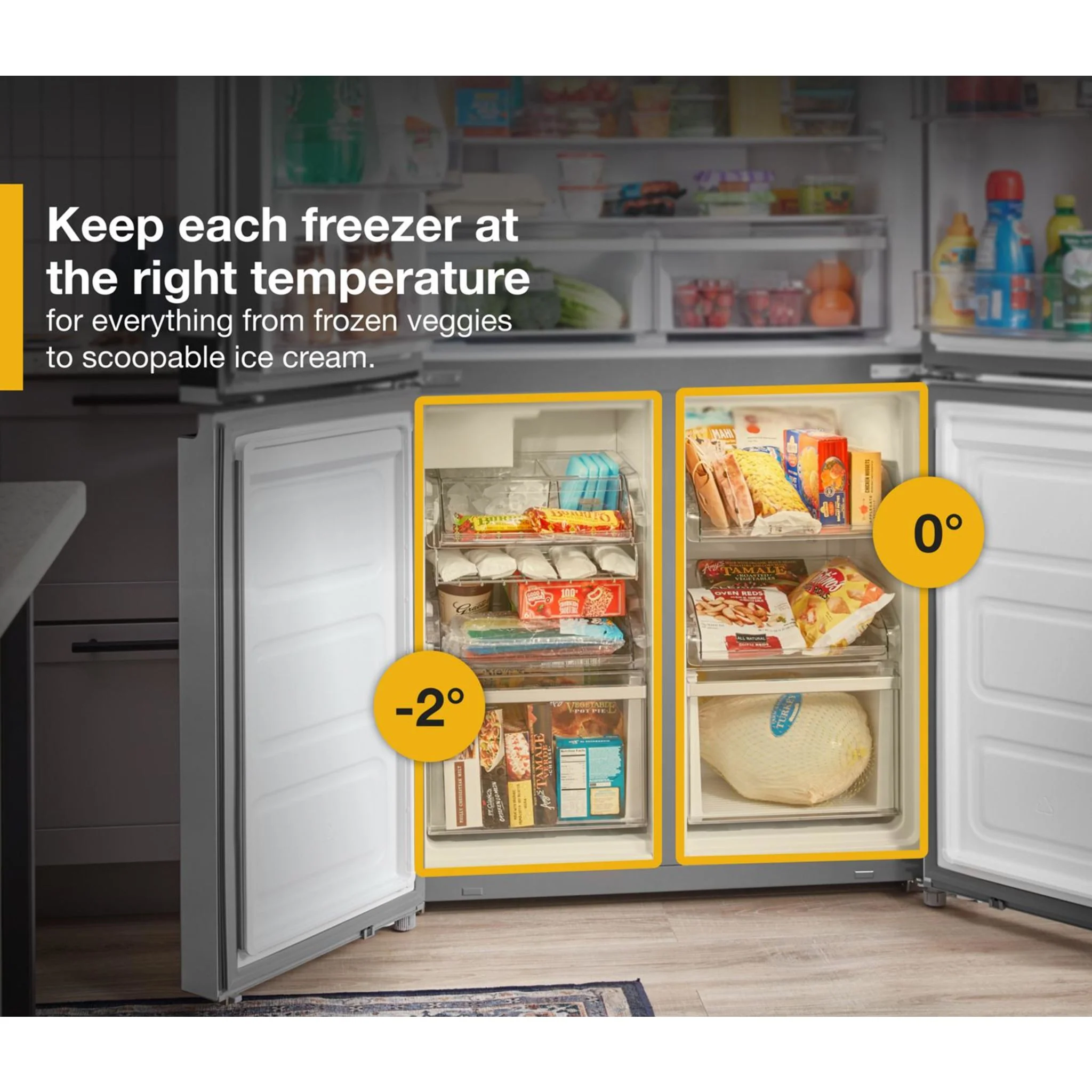 Whirlpool 36-inch Wide Counter Depth 4 Door Refrigerator - 19.4 cu. ft. -Fingerprint-Resistant Stainless Finish (WRQA59CNKZ) - Image 19