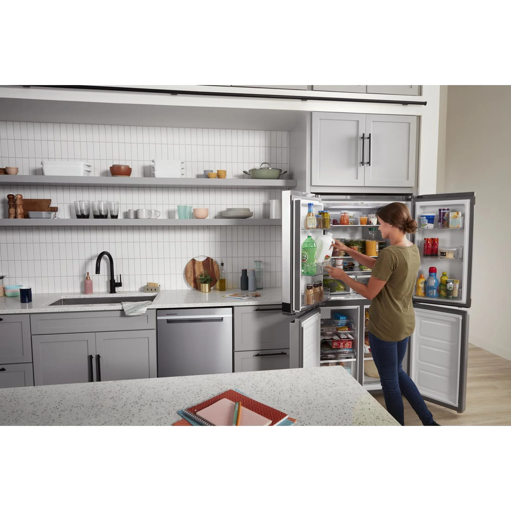 Whirlpool 36-inch Wide Counter Depth 4 Door Refrigerator - 19.4 cu. ft. -Fingerprint-Resistant Stainless Finish (WRQA59CNKZ) - Image 20