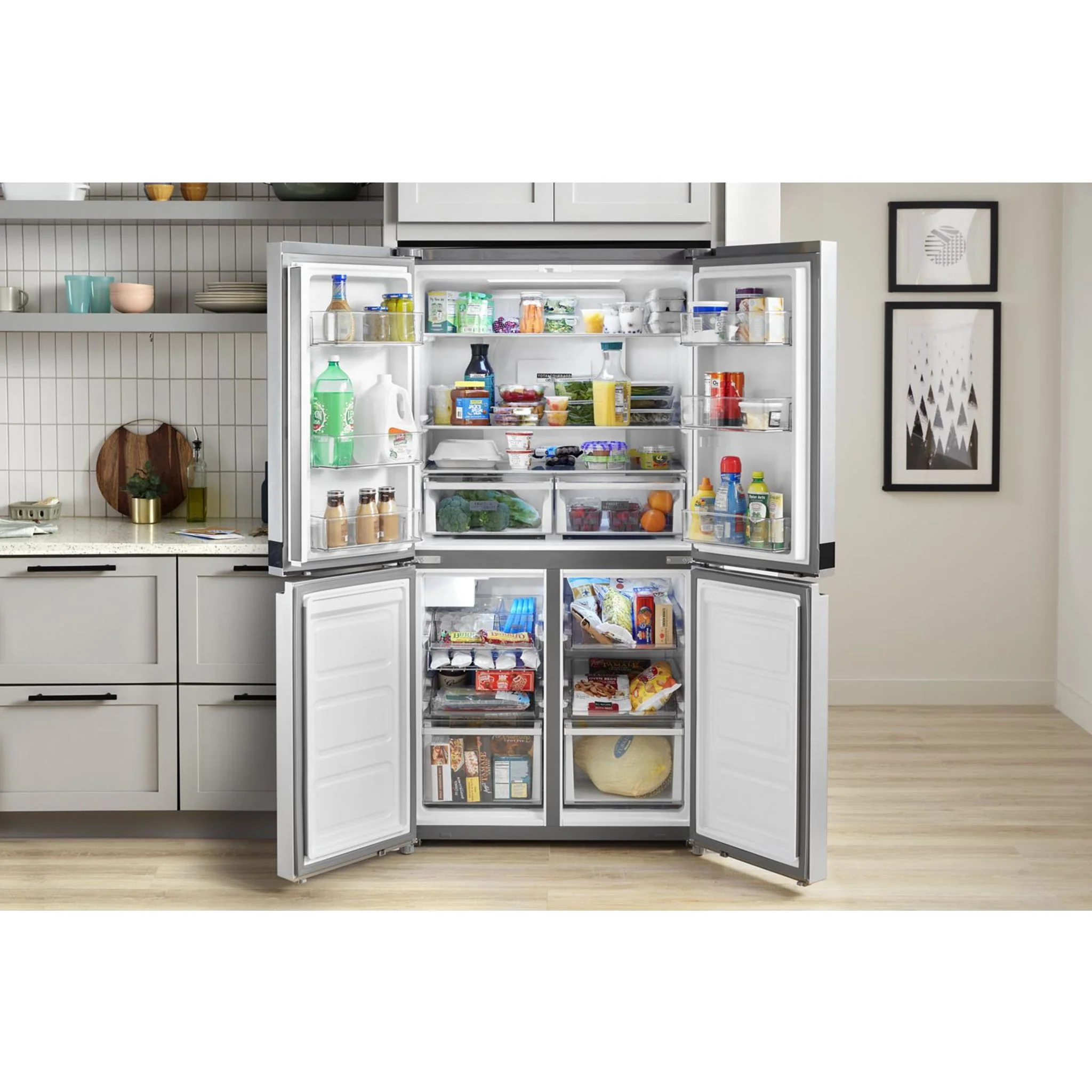 Whirlpool 36-inch Wide Counter Depth 4 Door Refrigerator - 19.4 cu. ft. -Fingerprint-Resistant Stainless Finish (WRQA59CNKZ) - Image 23