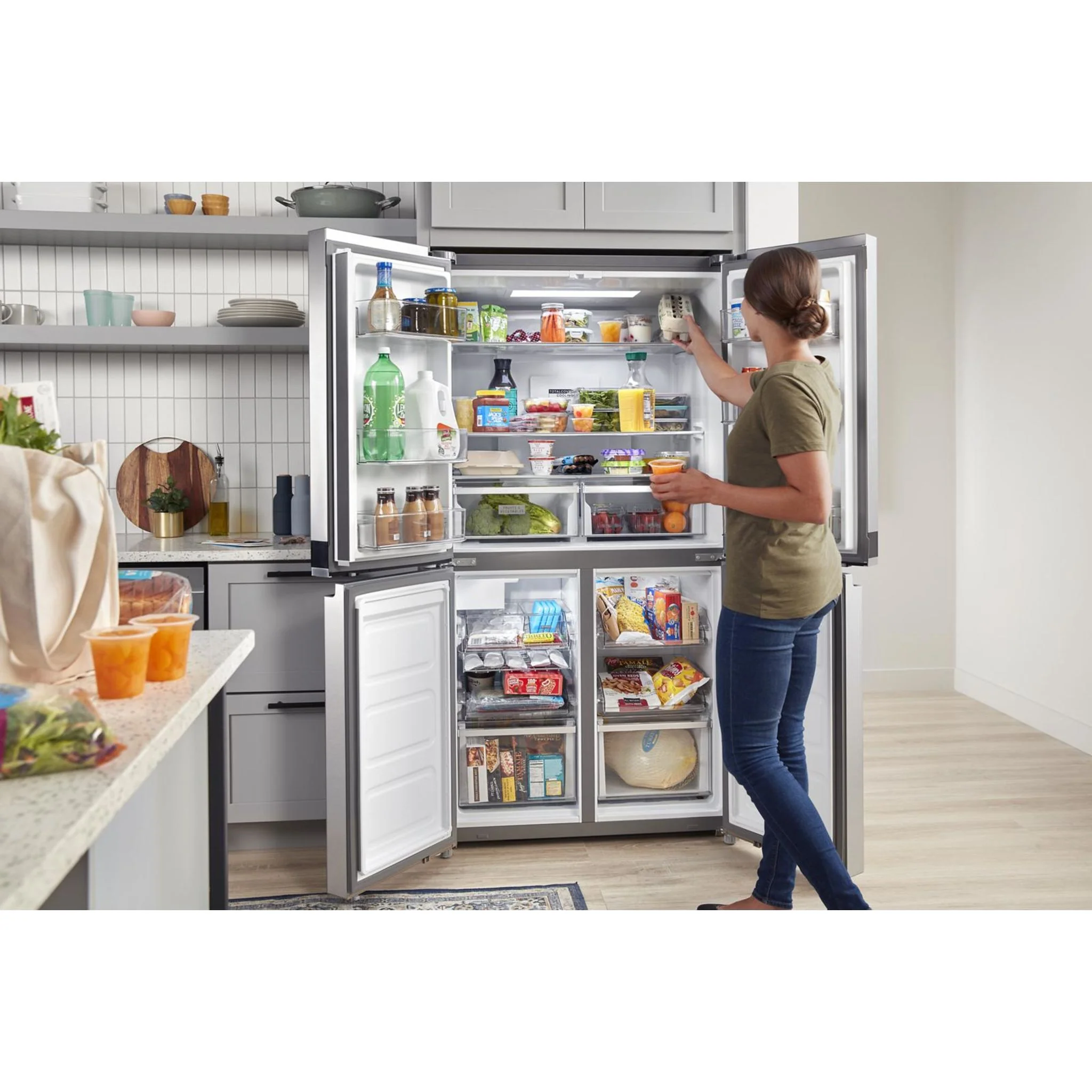 Whirlpool 36-inch Wide Counter Depth 4 Door Refrigerator - 19.4 cu. ft. -Fingerprint-Resistant Stainless Finish (WRQA59CNKZ) - Image 25