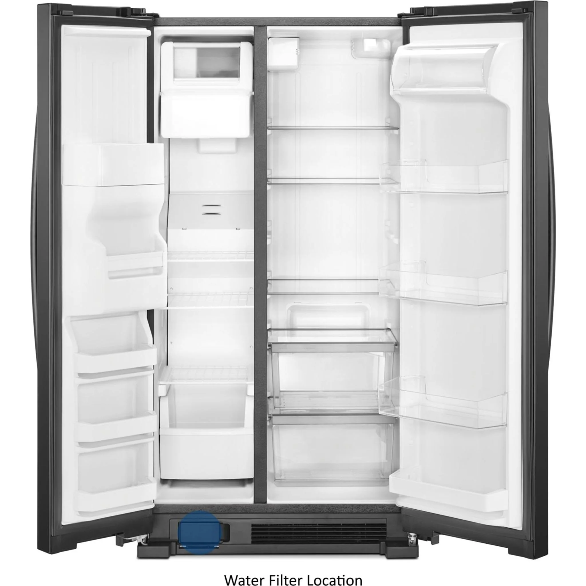 Whirlpool 33-inch Wide Side-by-Side Refrigerator - 21 cu. ft. -Black (WRS331SDHB) - Image 17