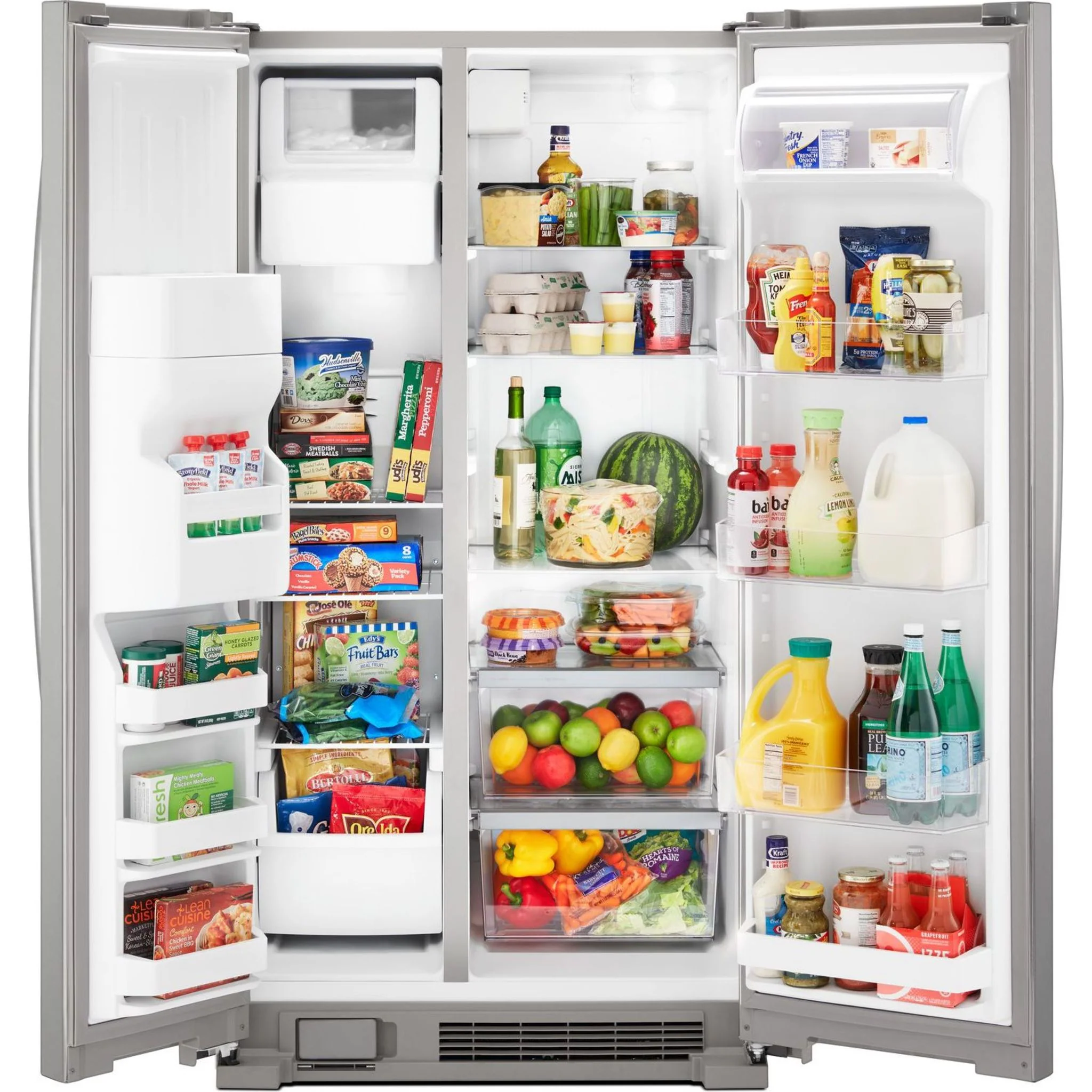 Whirlpool 33-inch Wide Side-by-Side Refrigerator - 21 cu. ft. -Monochromatic Stainless Steel (WRS331SDHM) - Image 15