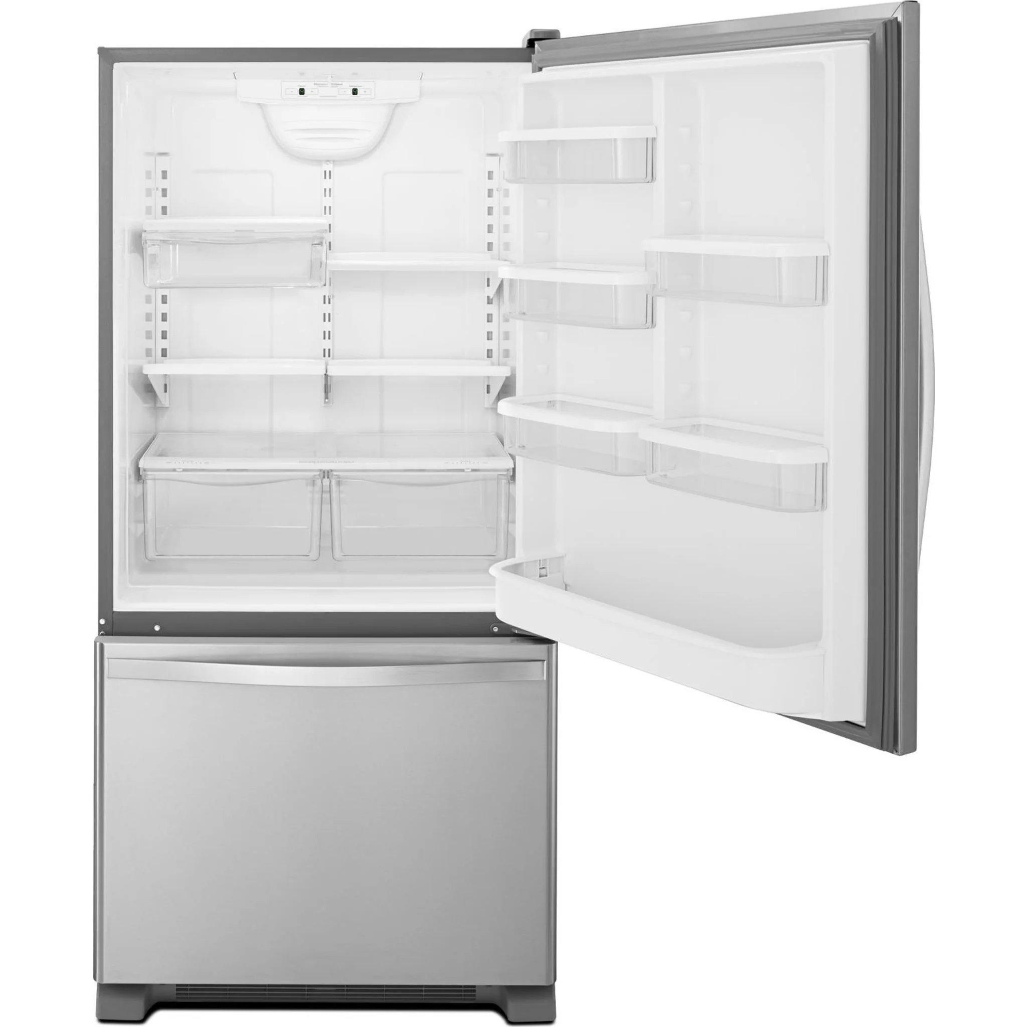 Whirlpool 22 cu. ft. Bottom-Freezer Refrigerator with Freezer Drawer -Stainless Steel (WRB322DMBM) - Image 15