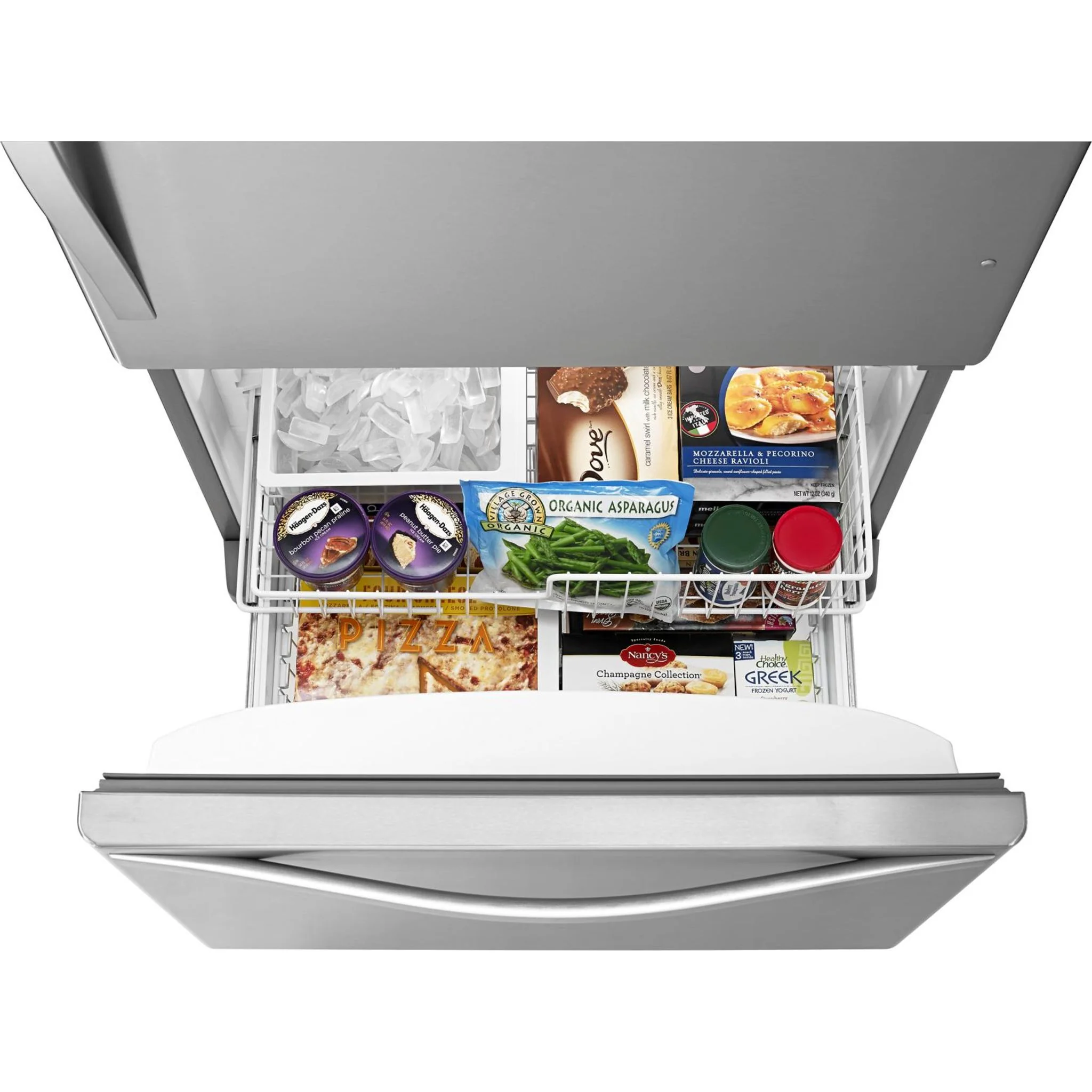Whirlpool 22 cu. ft. Bottom-Freezer Refrigerator with Freezer Drawer -Stainless Steel (WRB322DMBM) - Image 19