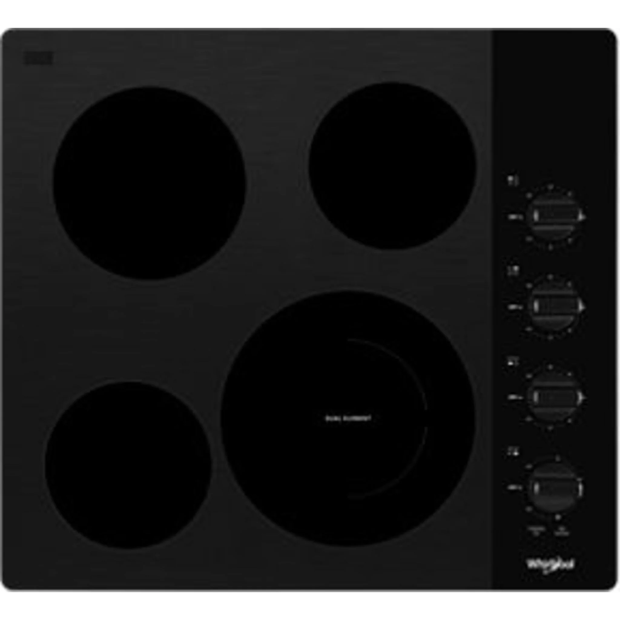 Whirlpool 24-inch Compact Electric Ceramic Glass Cooktop -Black (WCE55US4HB) - Image 4