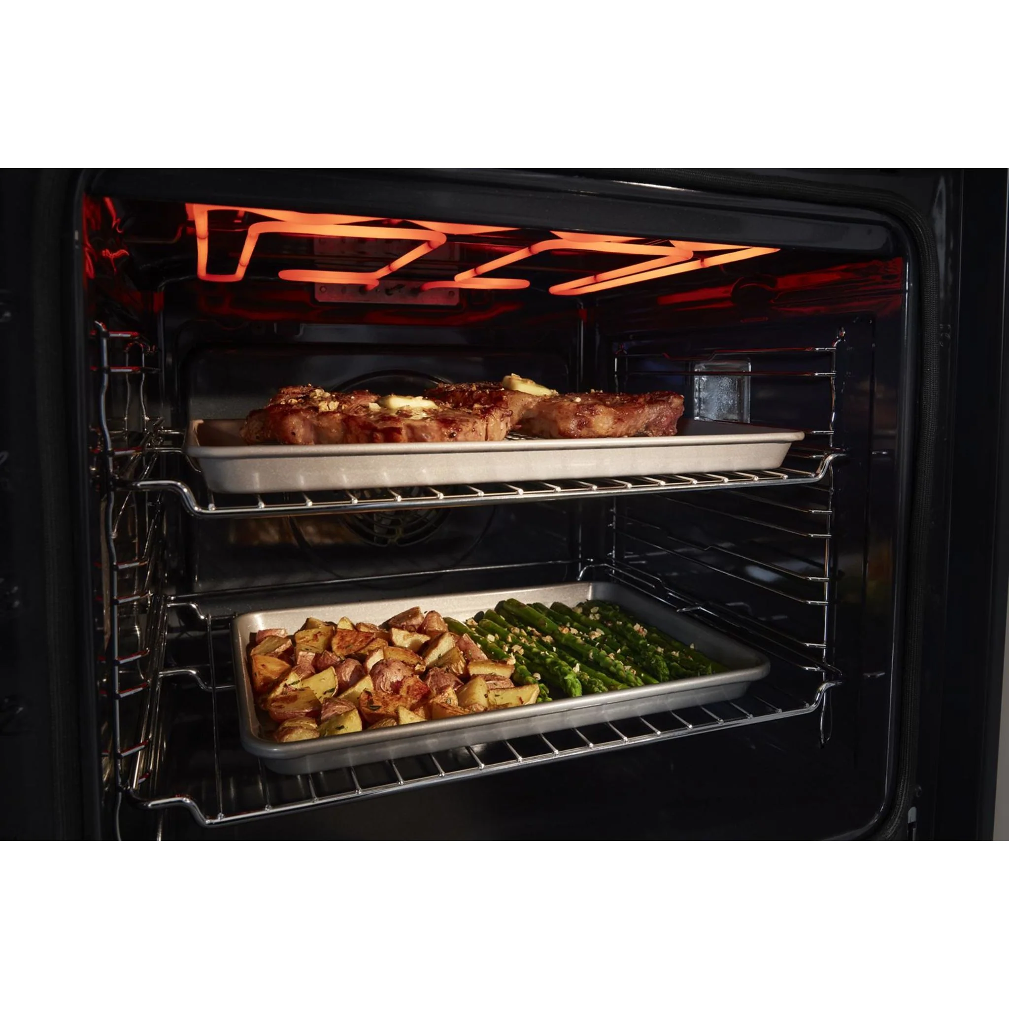Whirlpool 5.8 Cu. Ft. 24 Inch Double Wall Oven with Convection -Fingerprint Resistant Stainless Steel (WOD52ES4MZ) - Image 3