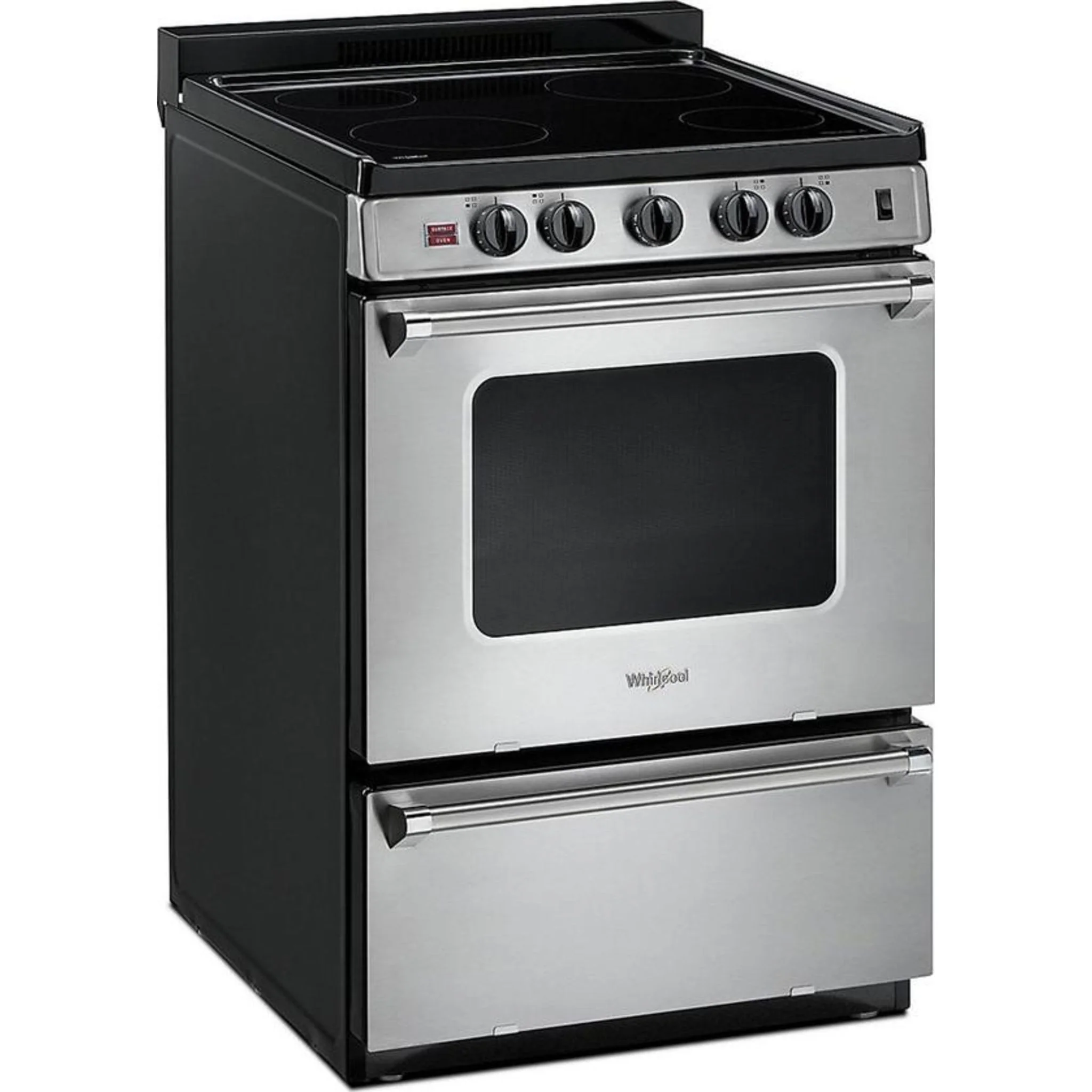 Whirlpool 24-inch Freestanding Electric Range with Upswept SpillGuardCooktop -Stainless Steel (YWFE50M4HS) - Image 3