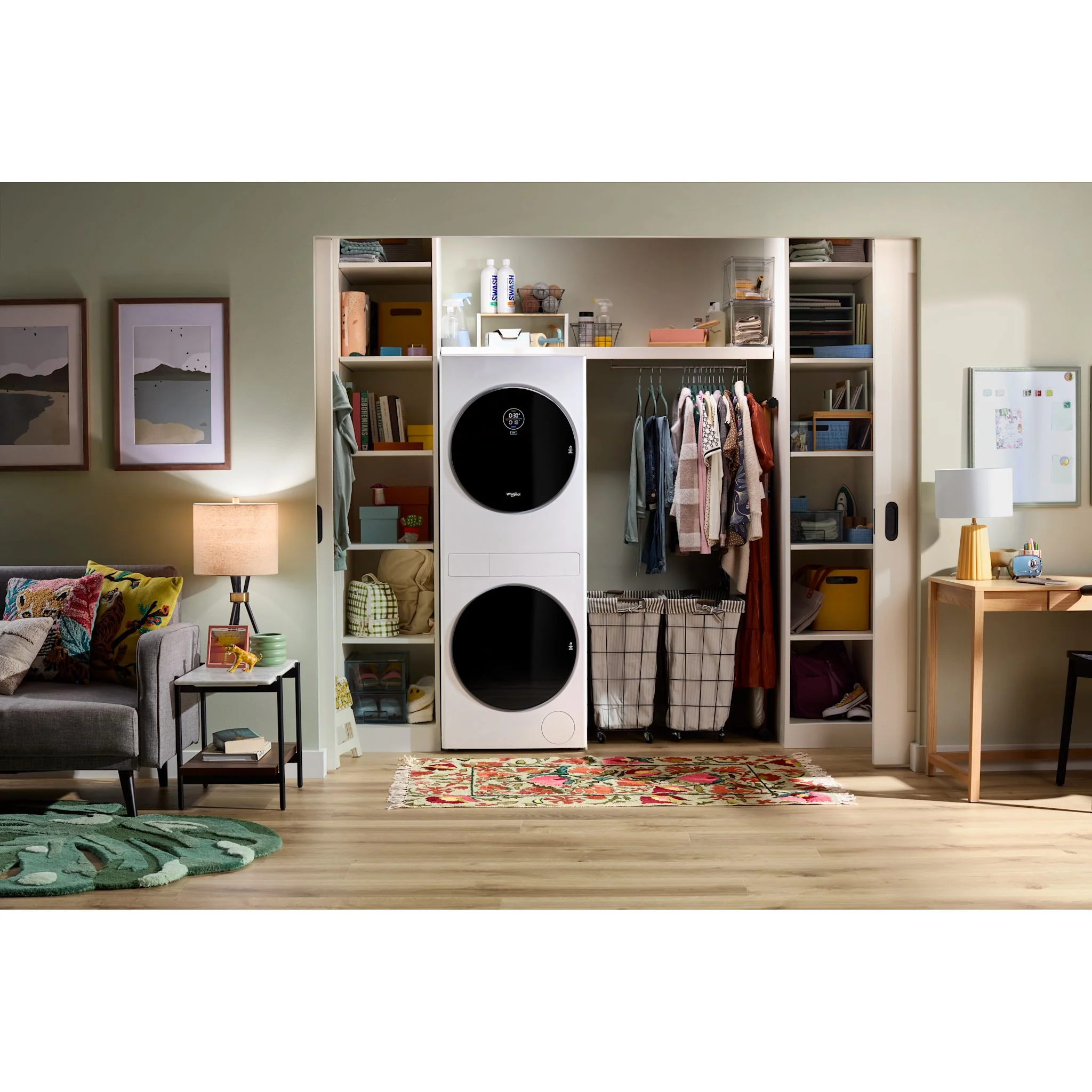 Whirlpool 24-in Compact ENERGY STAR® Certified Ventless Heat Pump Laundry Tower with 3.2-cu. ft. I.E.C. Washer and Electric 4.3-cu ft Dryer - White (YWFH5424SW) - Image 6