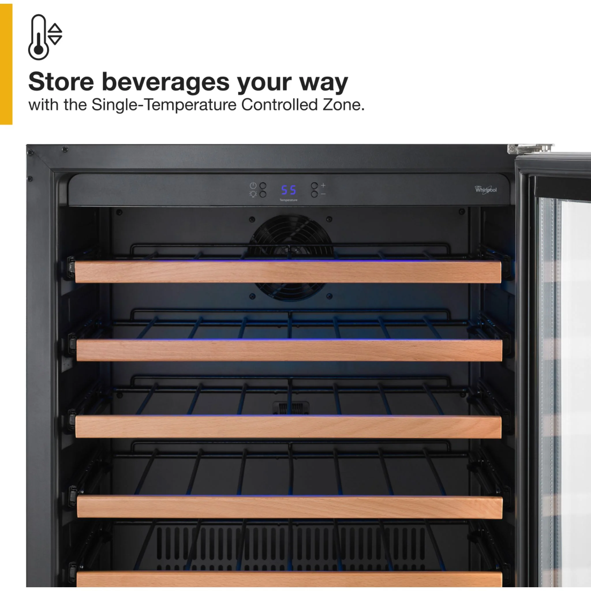 Whirlpool 24" Undercounter Wine Center with Custom Temperature Control -Stainless Steel (WUW35X24DS) - Image 4