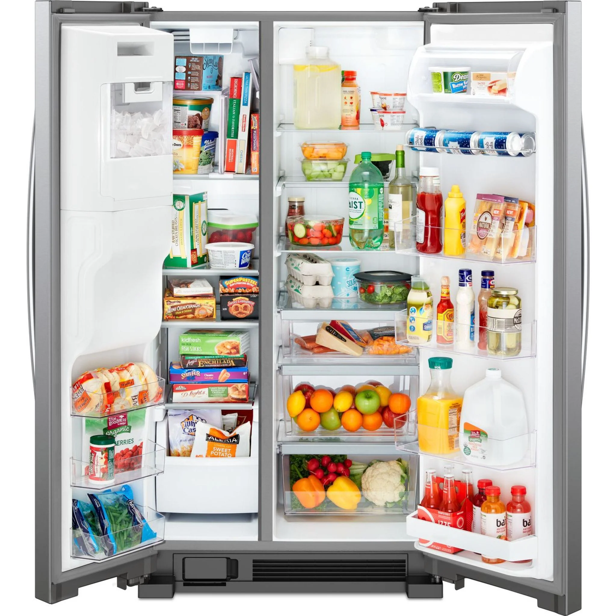Whirlpool 36-inch Wide Side-by-Side Refrigerator - 25 cu. ft. -Fingerprint Resistant (WRS555SIHZ) - Image 36