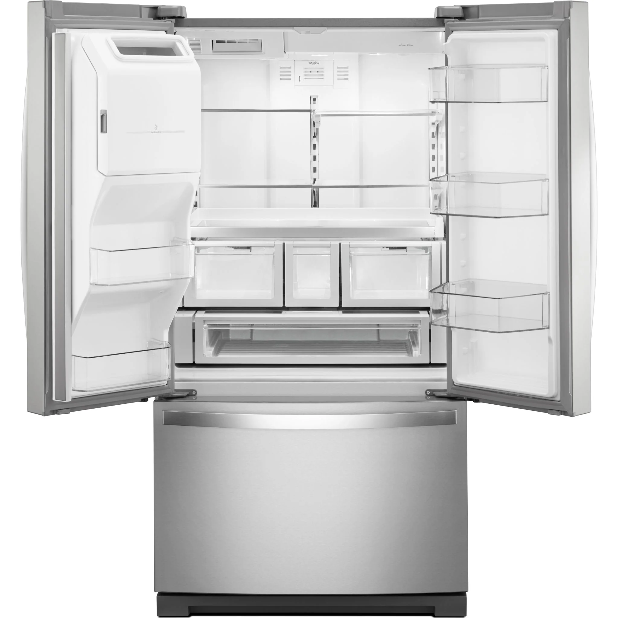 Whirlpool 36" Wide French Door Refrigerator - 27 cu. ft. - Fingerprint Resistant Stainless Steel (WRF757SDHZ) - Image 2