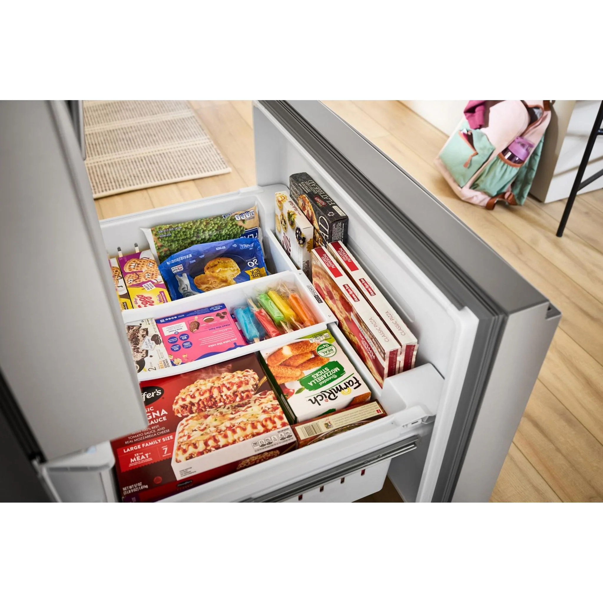 Whirlpool 29 Cu. Ft. Family-Sized Capacity French door refrigerator with Flexible Temperature Drawer - Fingerprint-Resistant Stainless Finish (WRMF3636SZ) - Image 11