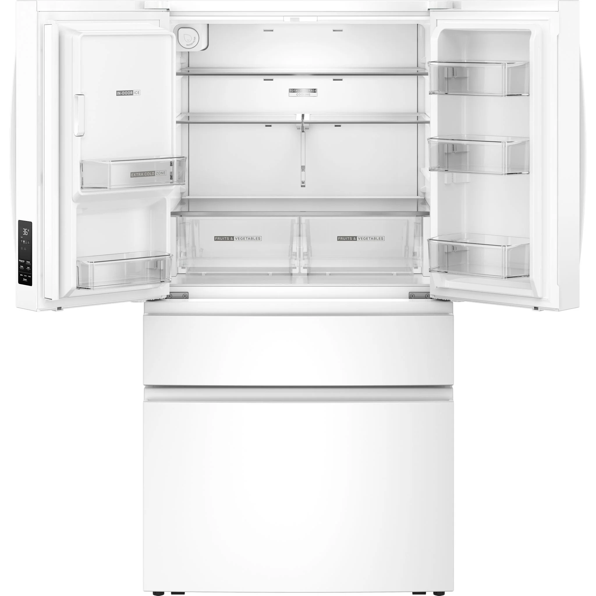 Whirlpool 29 Cu. Ft. Family-Sized Capacity French door refrigerator with Flexible Temperature Drawer - White (WRMF3636SW) - Image 6