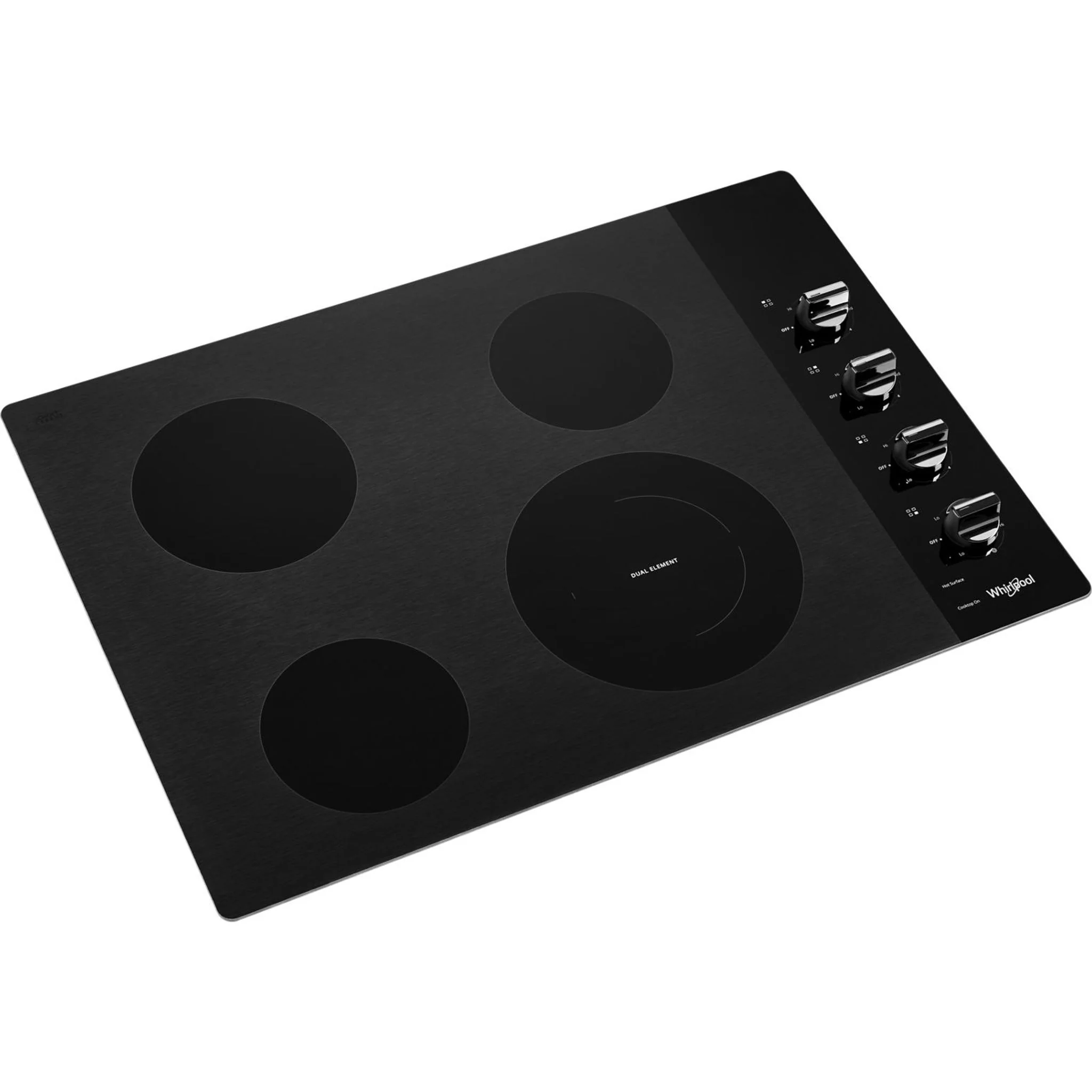 Whirlpool 30-inch Electric Ceramic Glass Cooktop with Dual Radiant Element -Black (WCE55US0HB) - Image 5