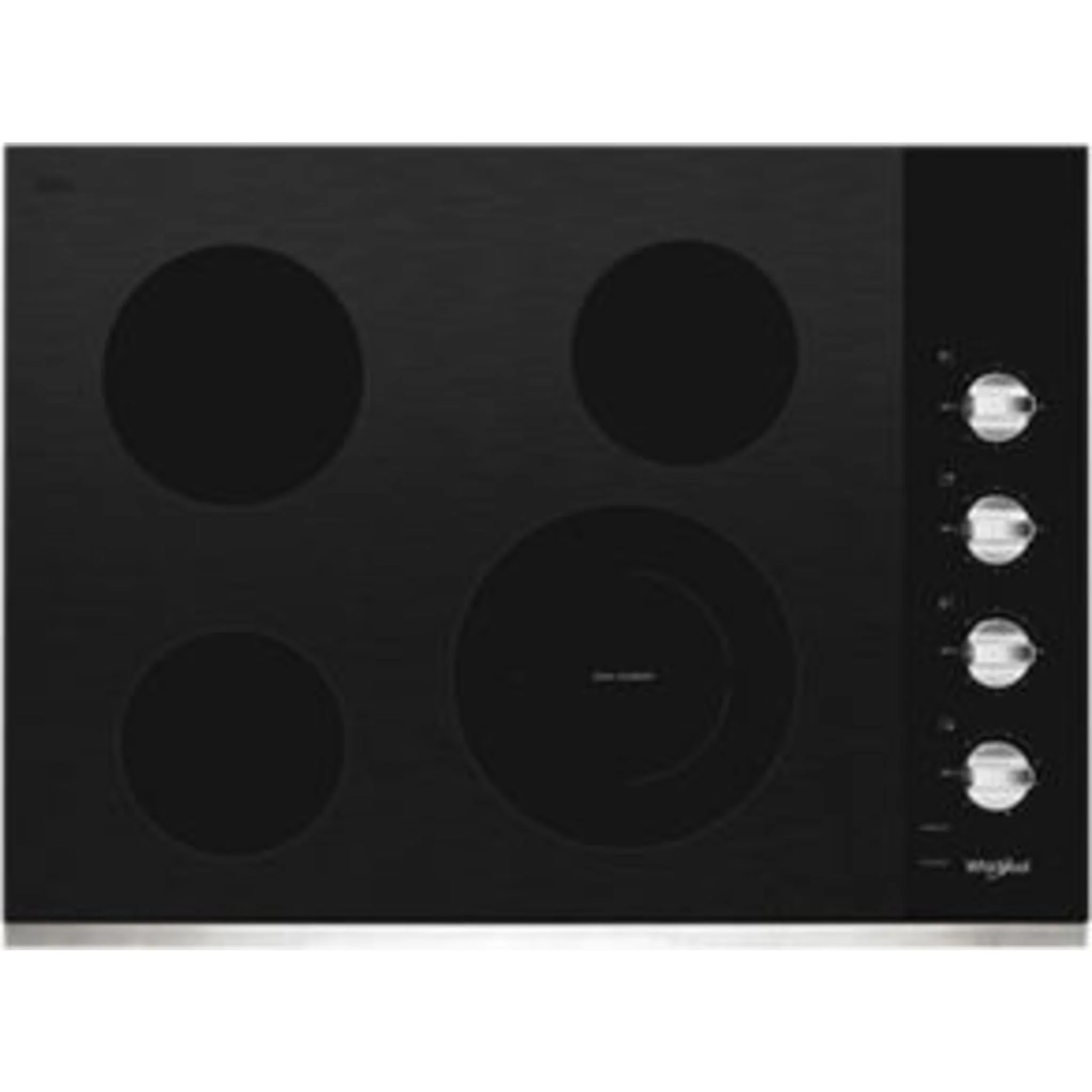 Whirlpool 30-inch Electric Ceramic Glass Cooktop with Dual Radiant Element -Stainless Steel (WCE55US0HS) - Image 4