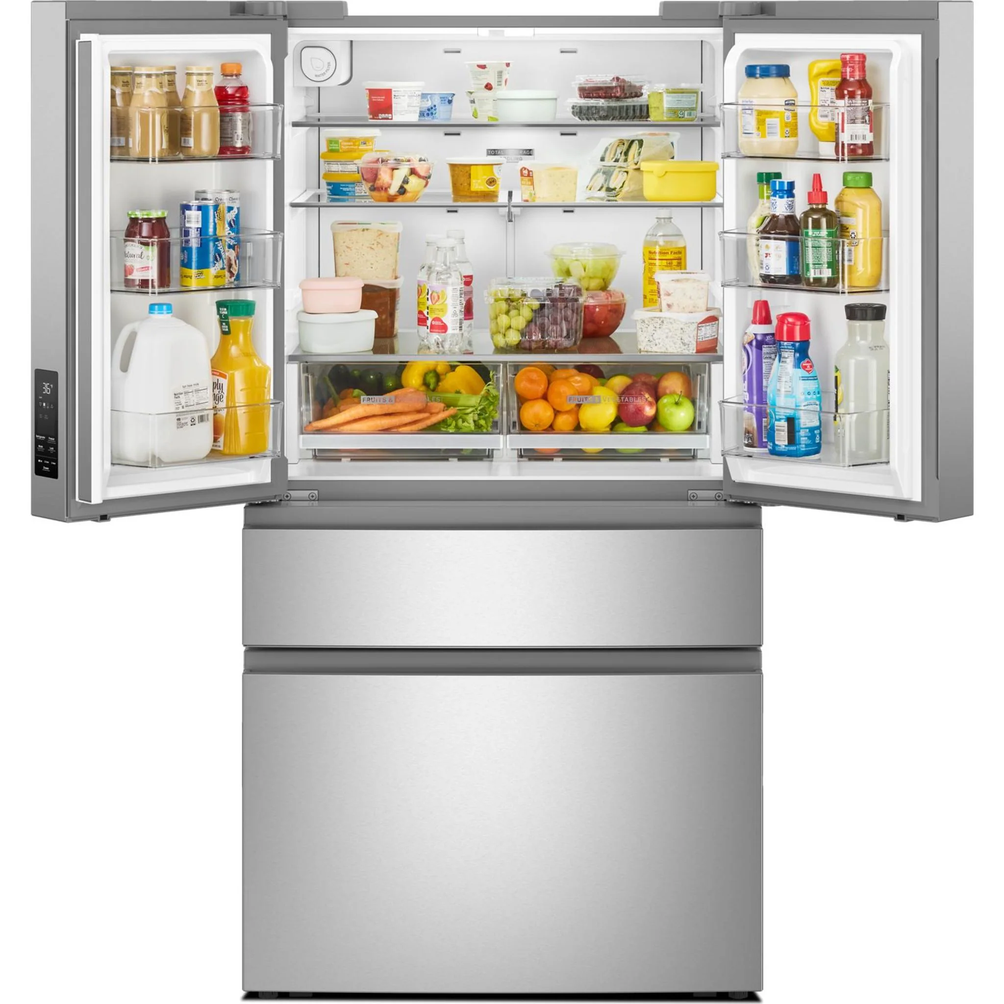 Whirlpool 30 Cu. Ft. Family-Sized Capacity French door refrigerator with Flexible Tempearture Drawer - Fingerprint-Resistant Stainless Finish (WRMF3336SZ) - Image 12